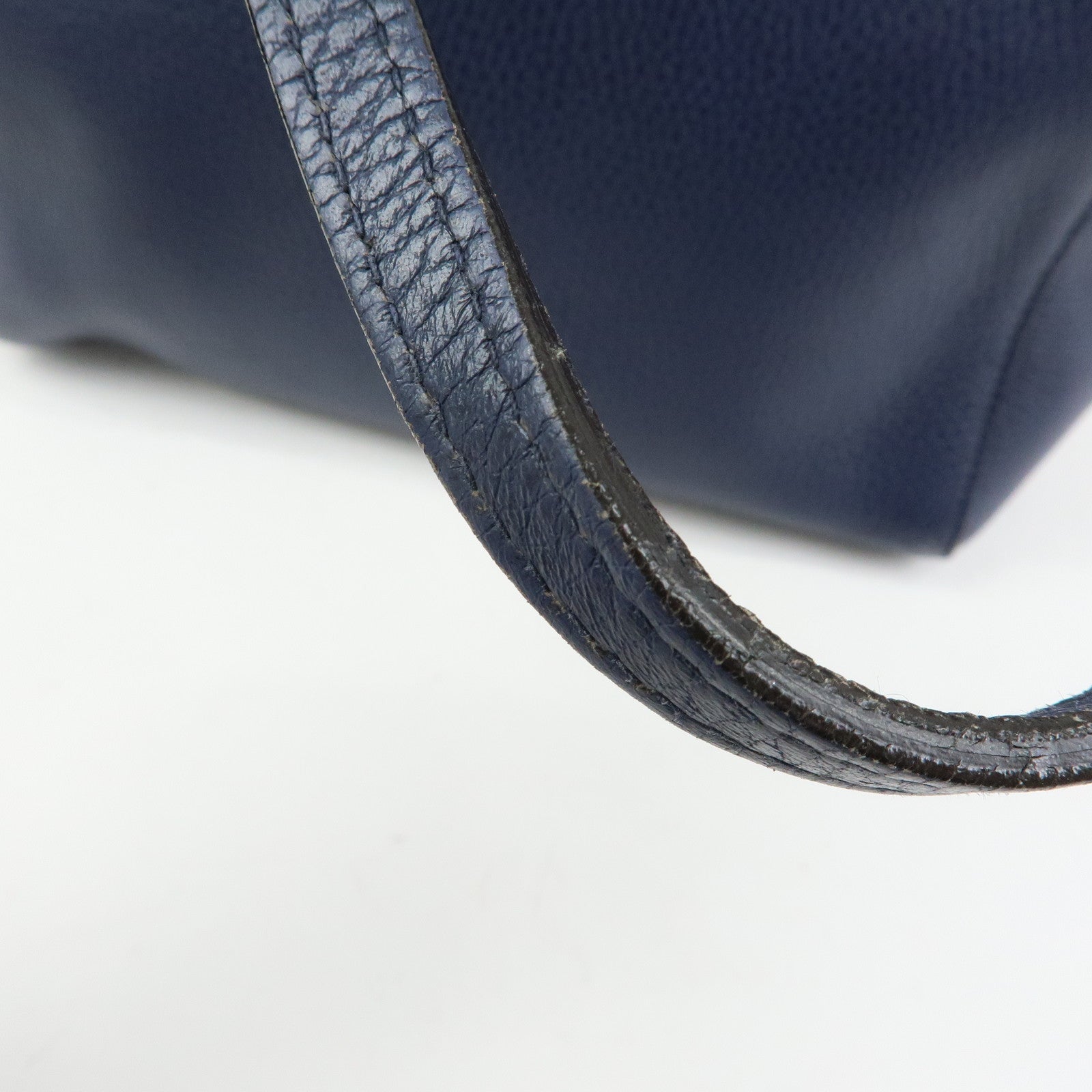 GUCCI Swing Leather Tote Bag Shoulder Bag Navy 354408