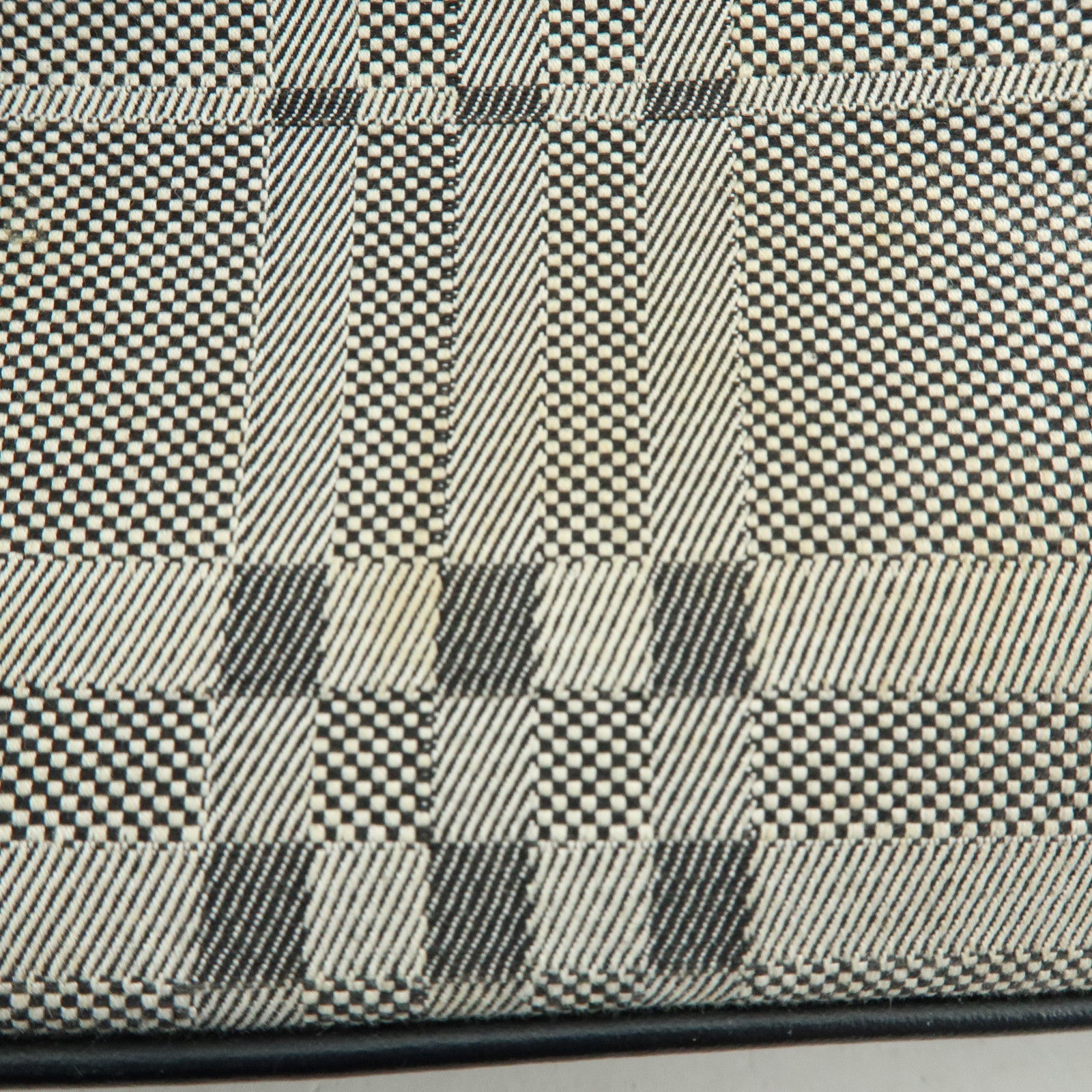 BURBERRY Canvas Leather Hand Bag Tote Bag Black