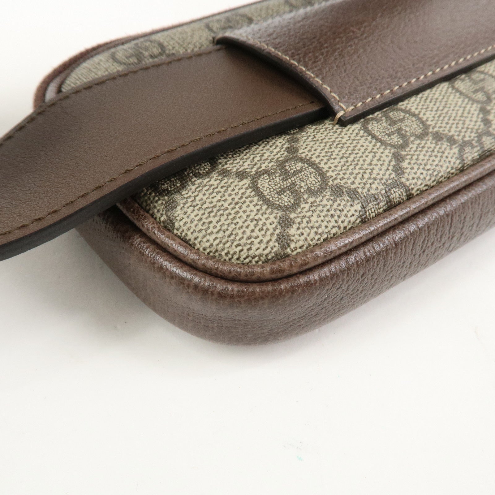 GUCCI Ophidia GG Supreme Leather Waist Bag Brown 519308