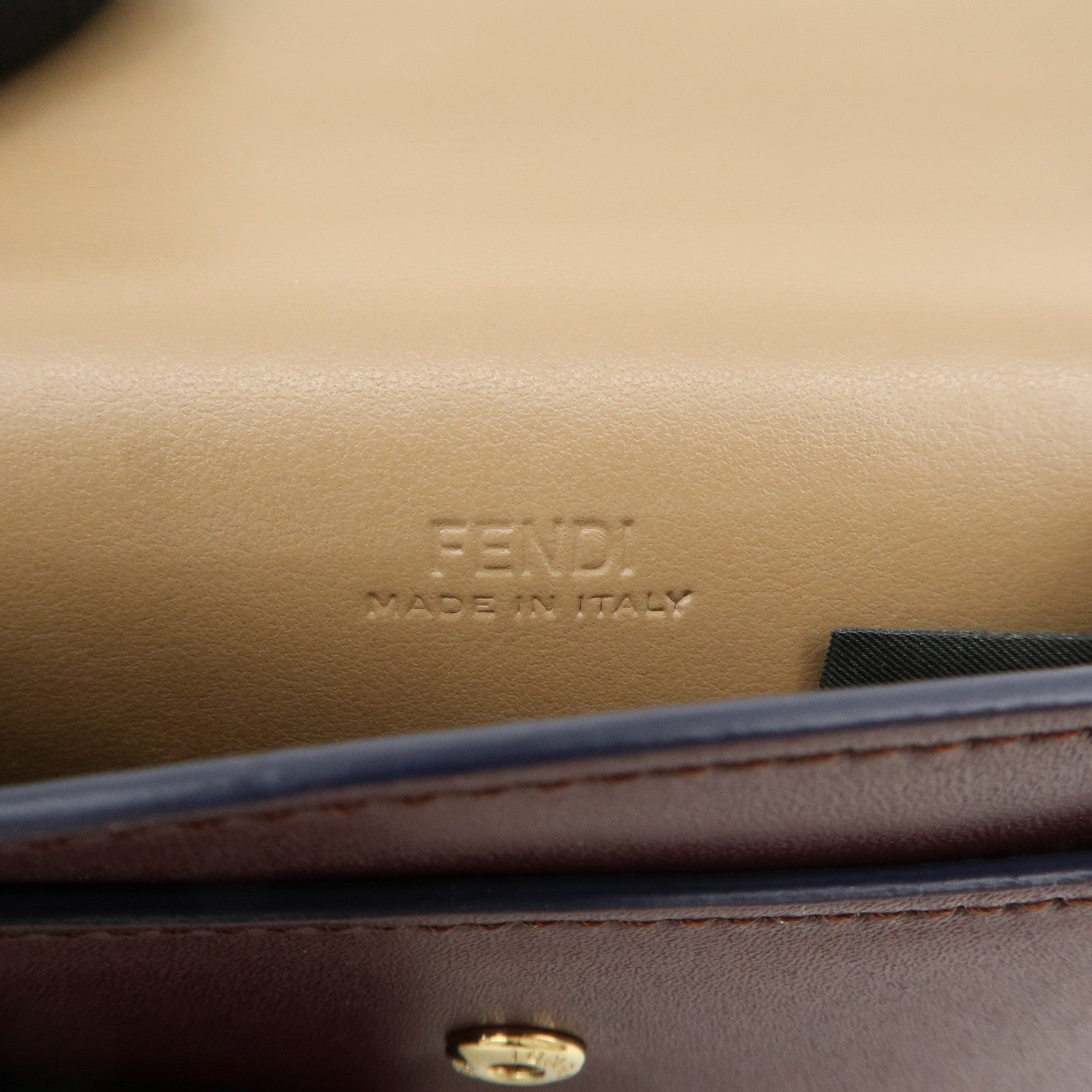 FENDI By The Way Leather Card Case Bordeaux 3M0217