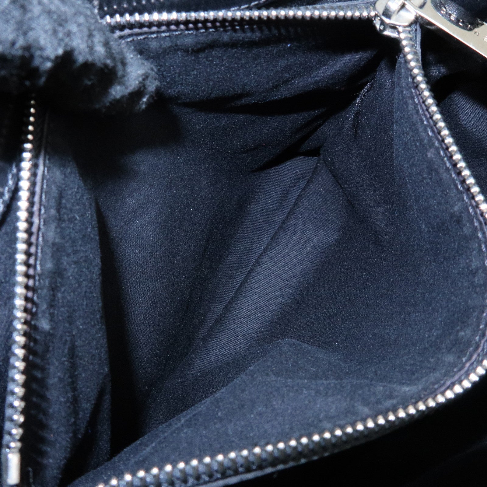 CELINE C Macadam Suede Leather Tote Bag Hand Bag Black