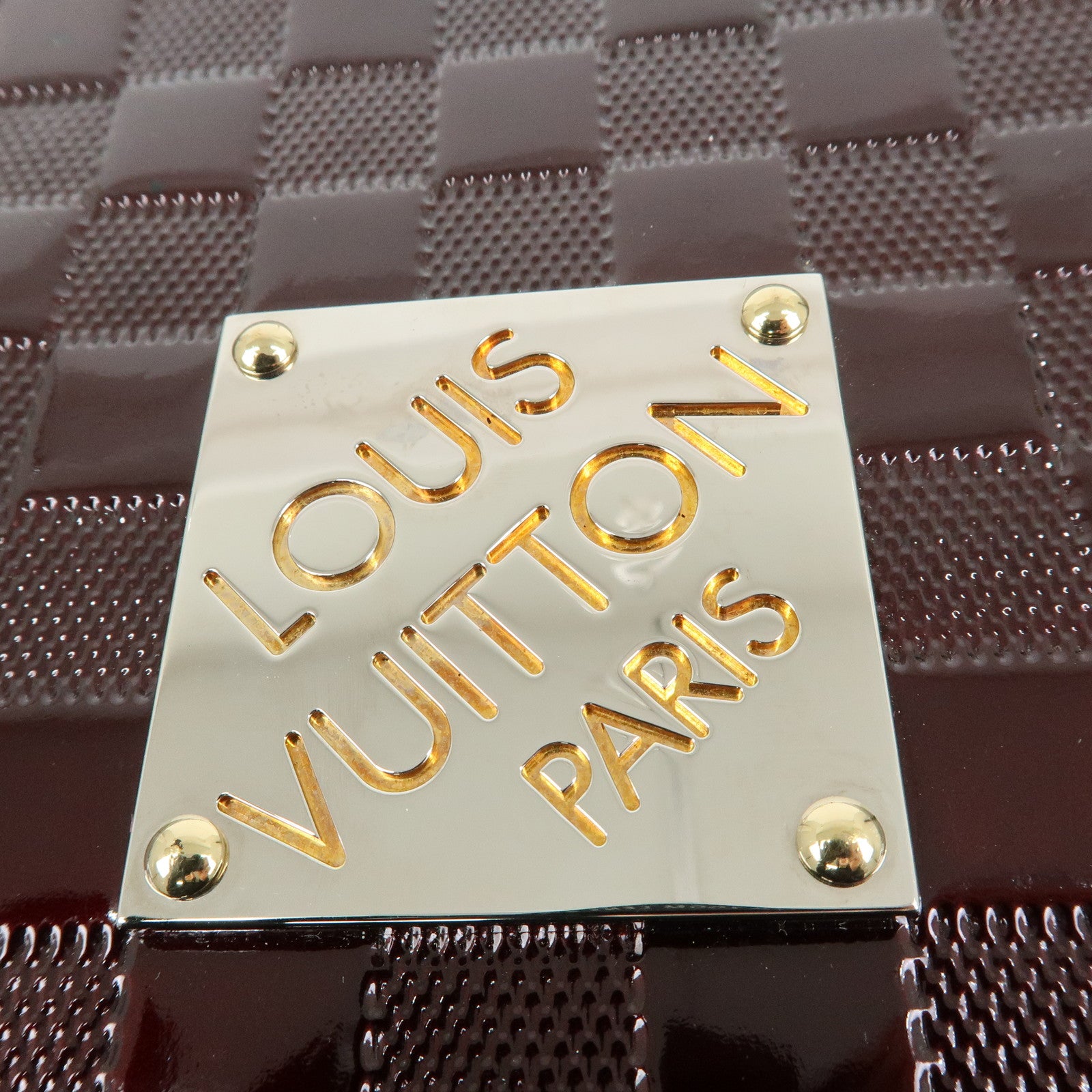 Louis Vuitton Damier Vernis Cabaret Shoulder Bag Bordeaux M92124