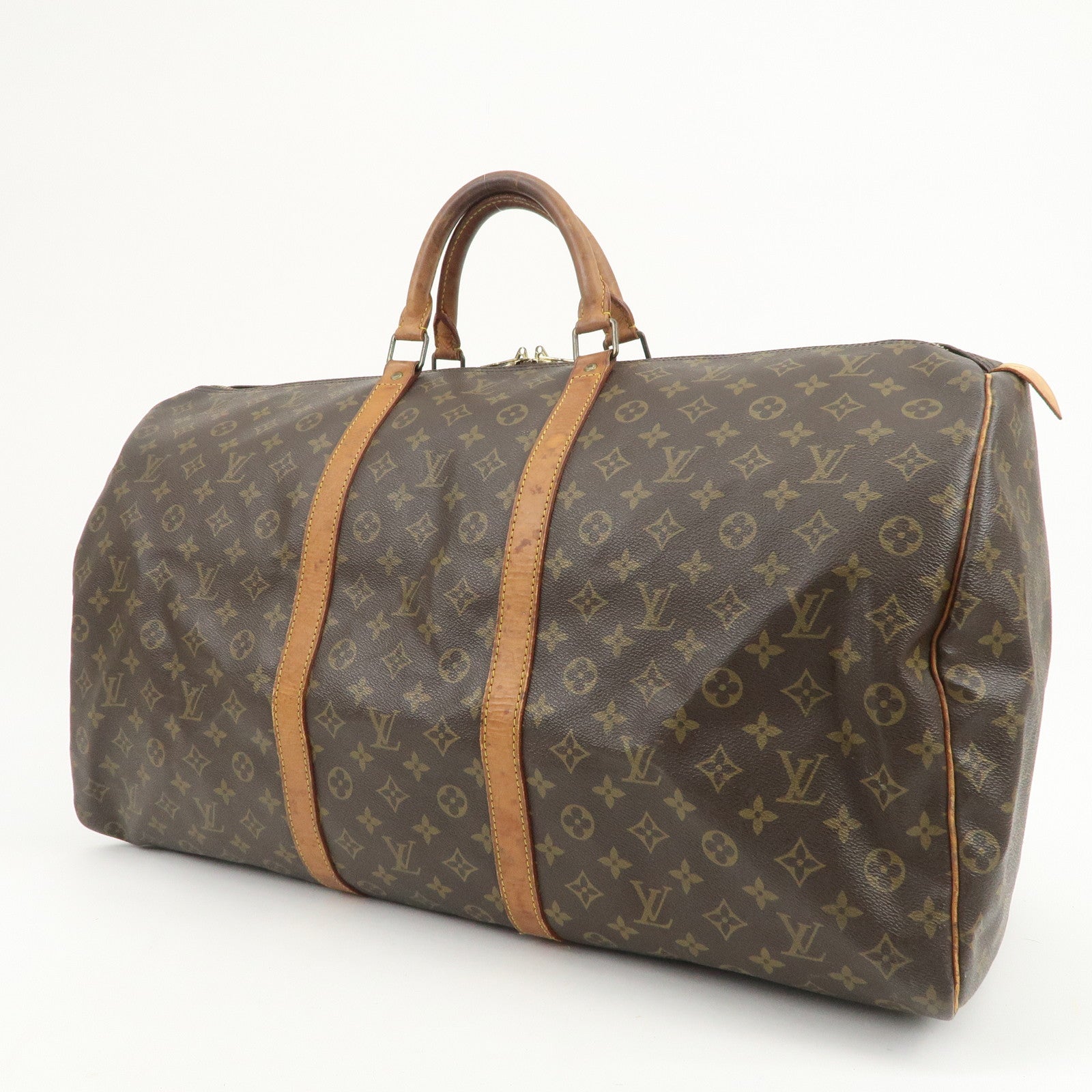 Louis Vuitton Monogram Keep All 60 Boston Bag Brown M41422