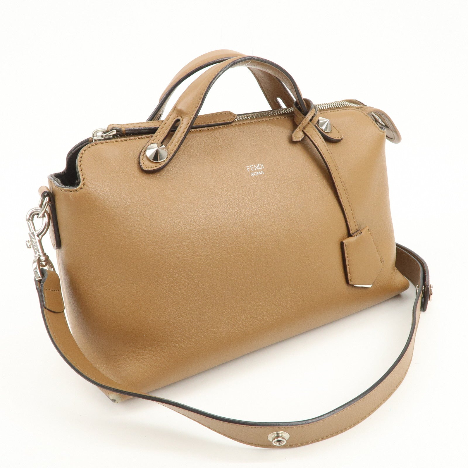 FENDI By The Way Leather 2Way Bag Hand Bag Shoulder Bag 8BL124