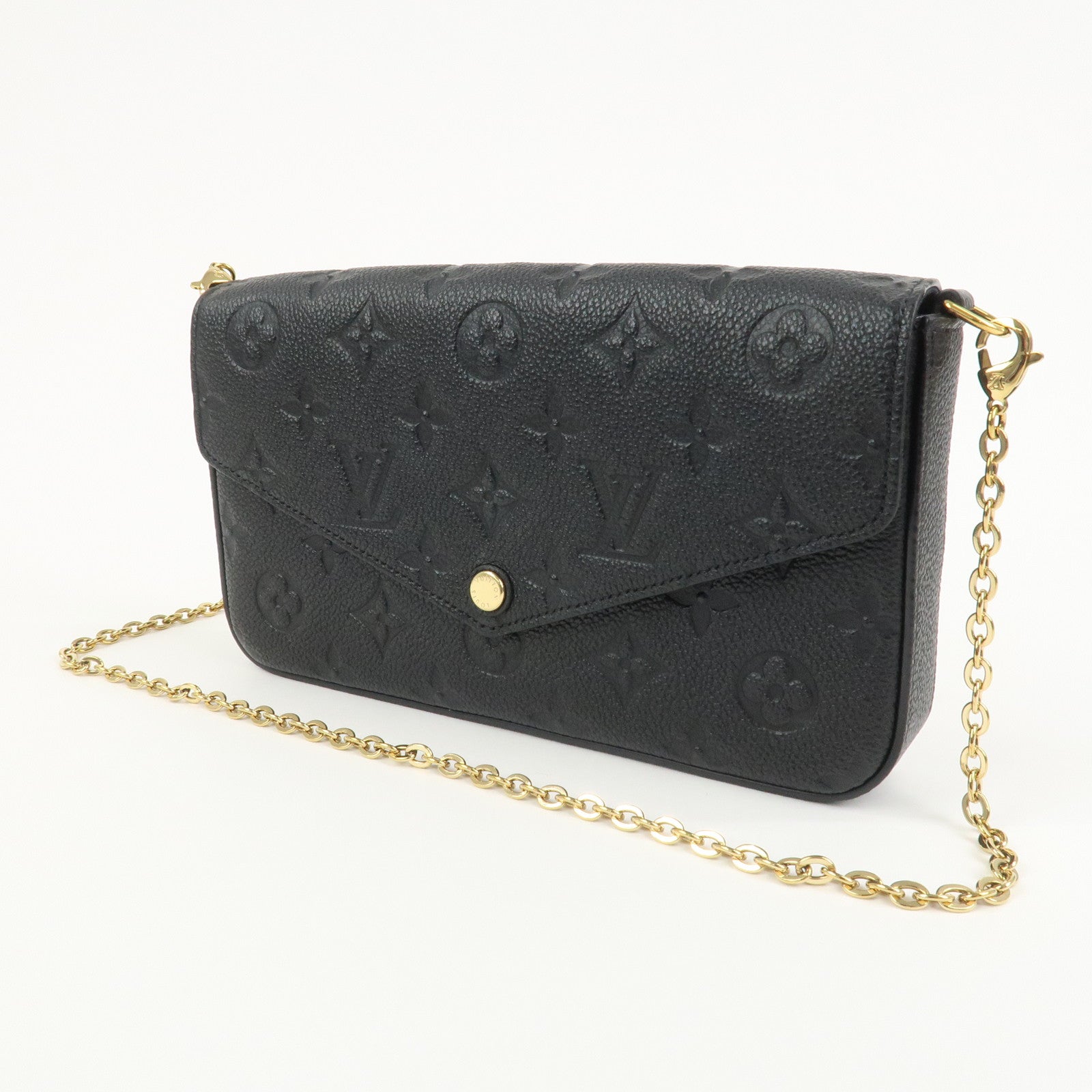 Louis Vuitton Monogram Empreinte Pochette Fﾃｩlicie Noir Black M82477