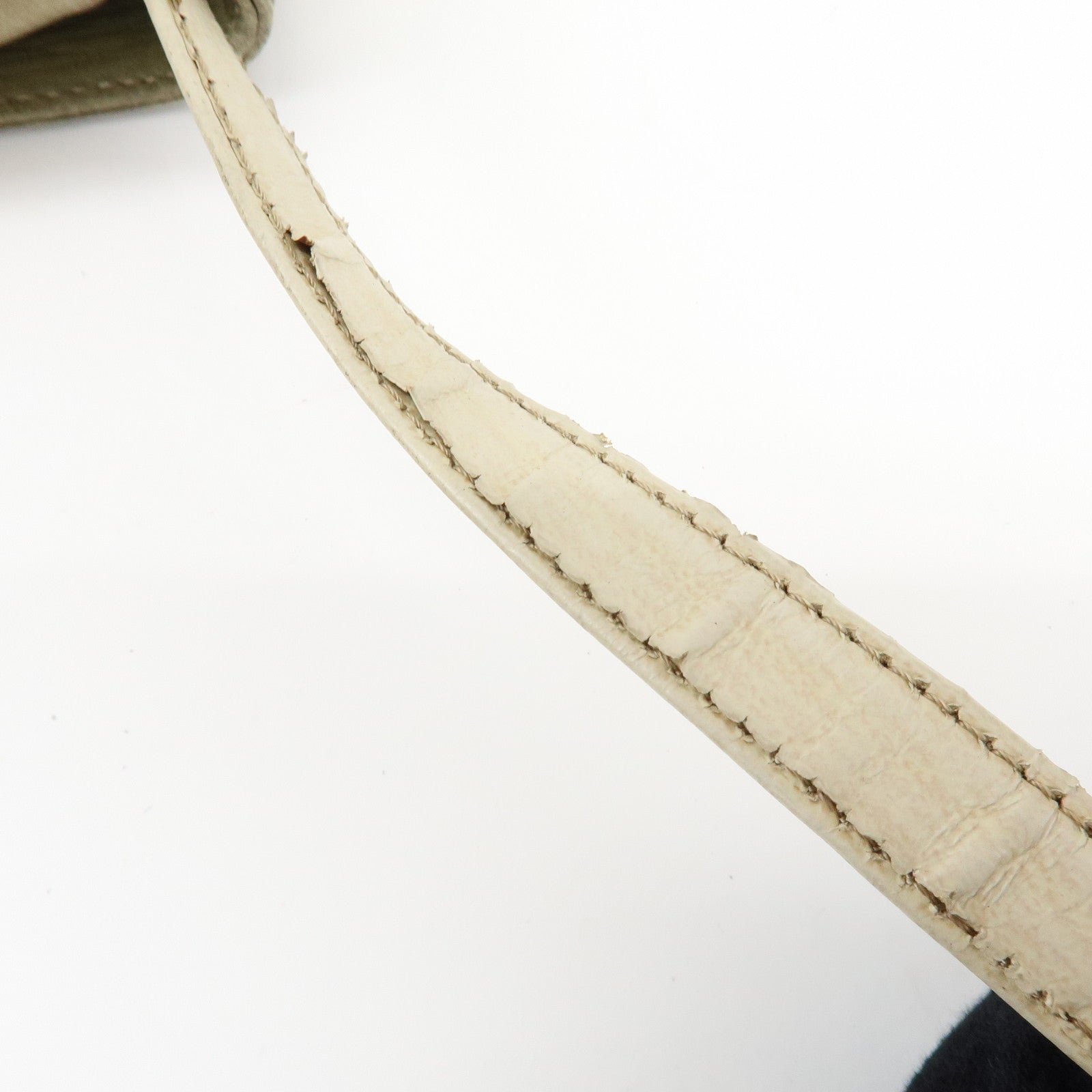 LOEWE Velazquez Leather Suede 2Way Bag Hand Bag Shoulder Bag Ivory