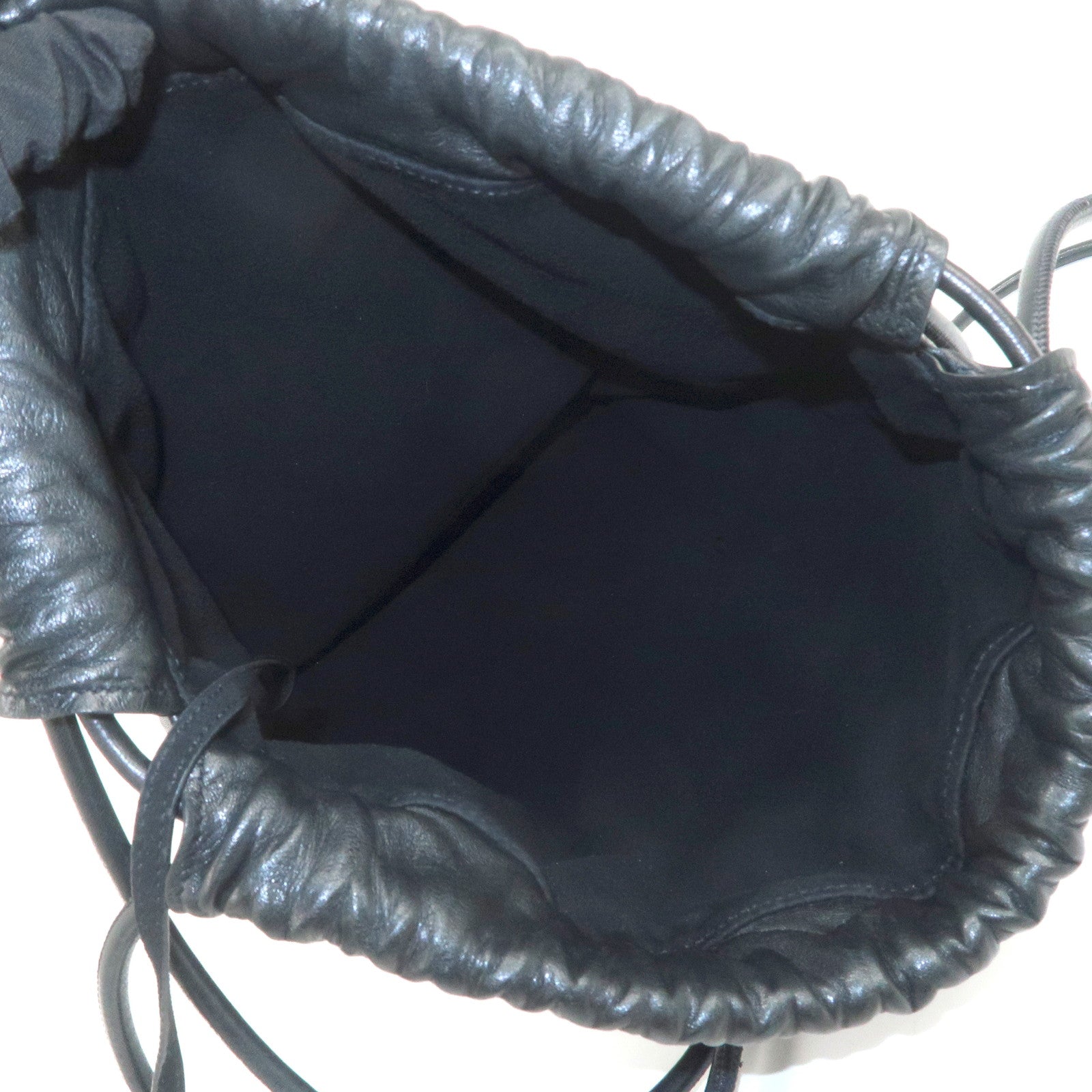 SAINT LAURENT PARIS TEDDY Lambskin Drawstring Backpack 553919
