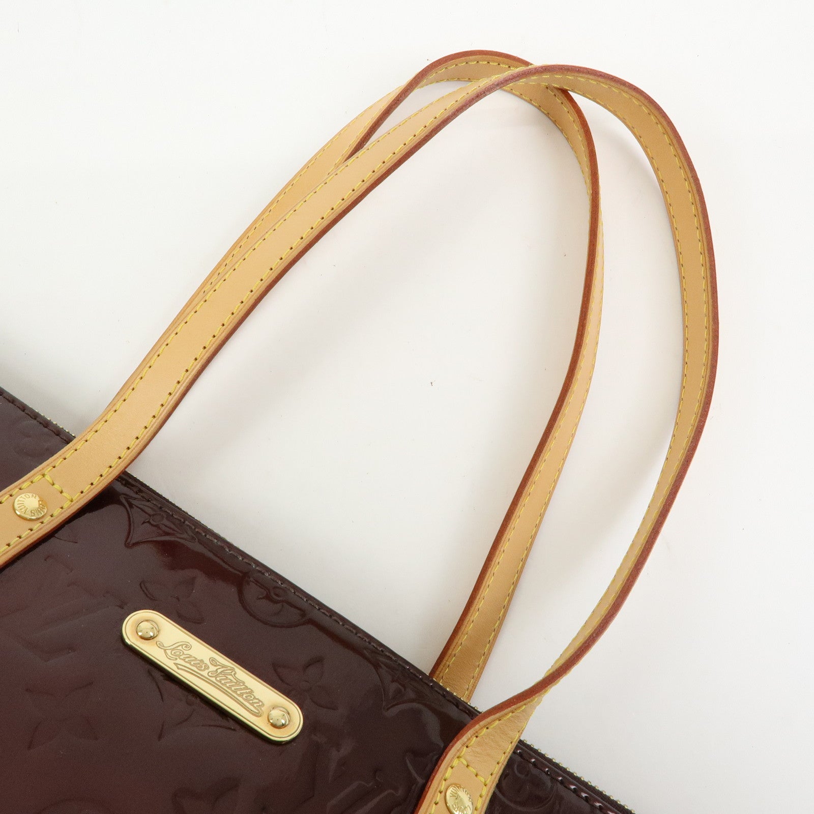 Louis Vuitton Monogram Vernis Bellevue GM Hand Bag Amarante M93589