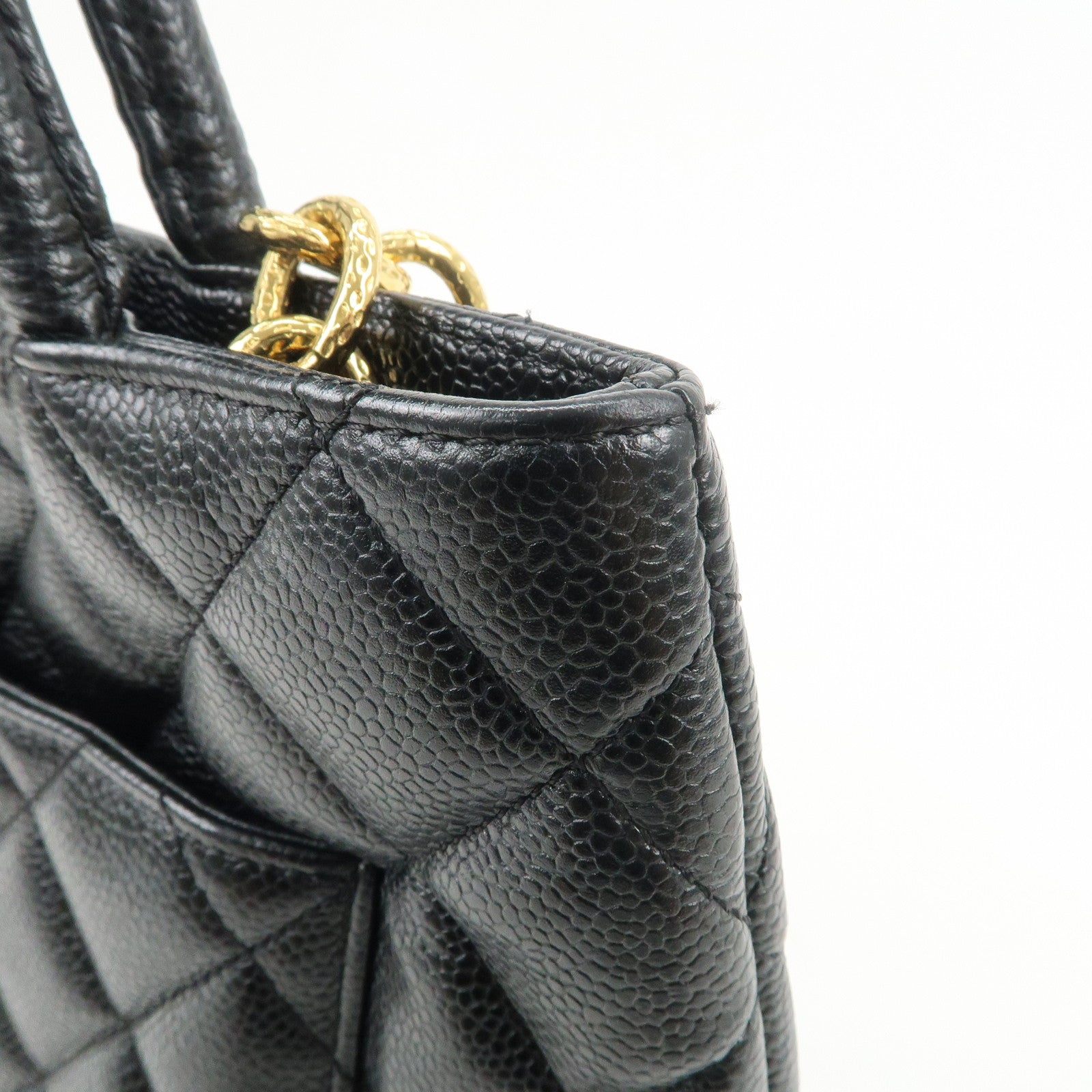 CHANEL Matelasse COCO Mark Medallion Tote Bag Hand Bag Black A01804