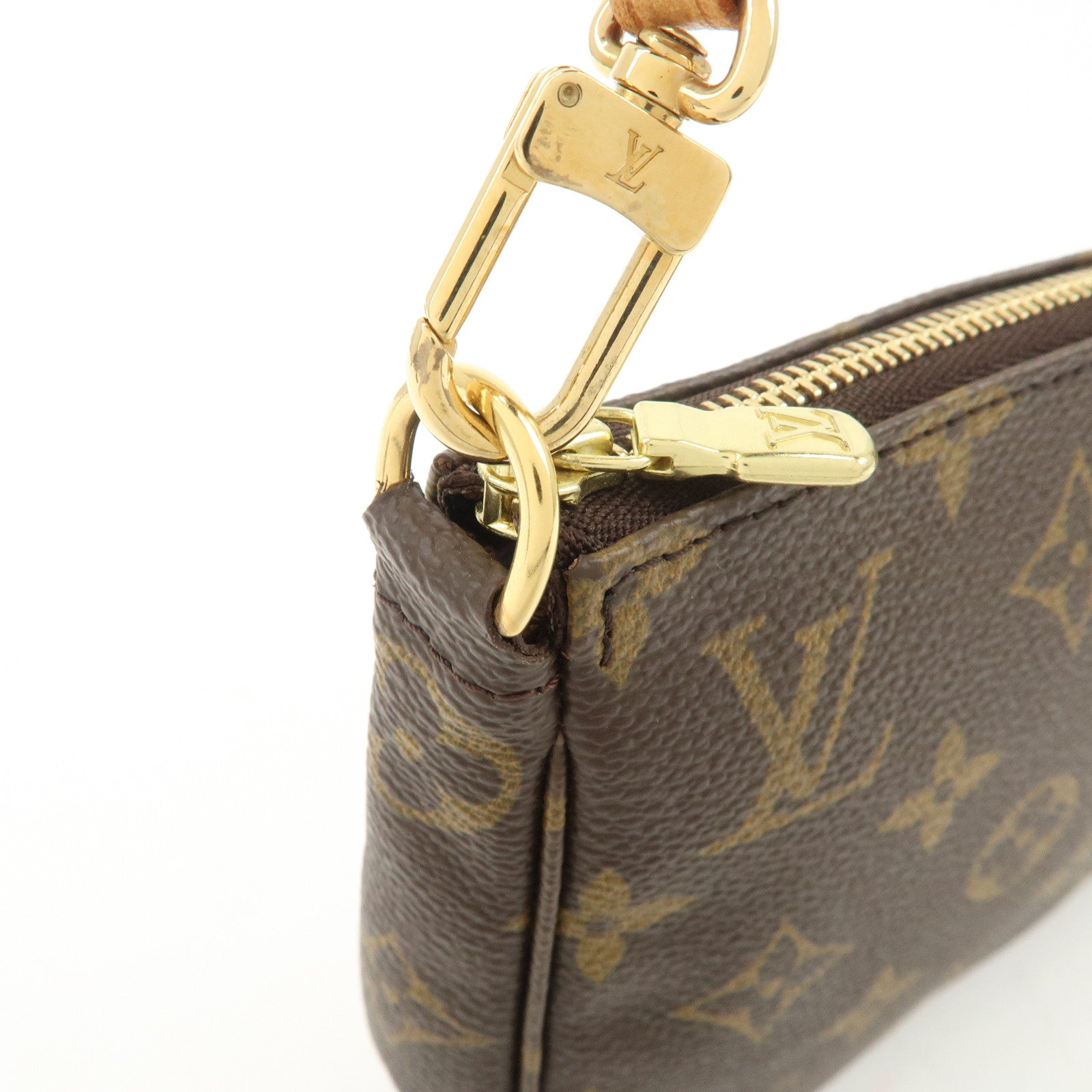Louis Vuitton Monogram Pochette Accessoires Hand Bag Brown M51980