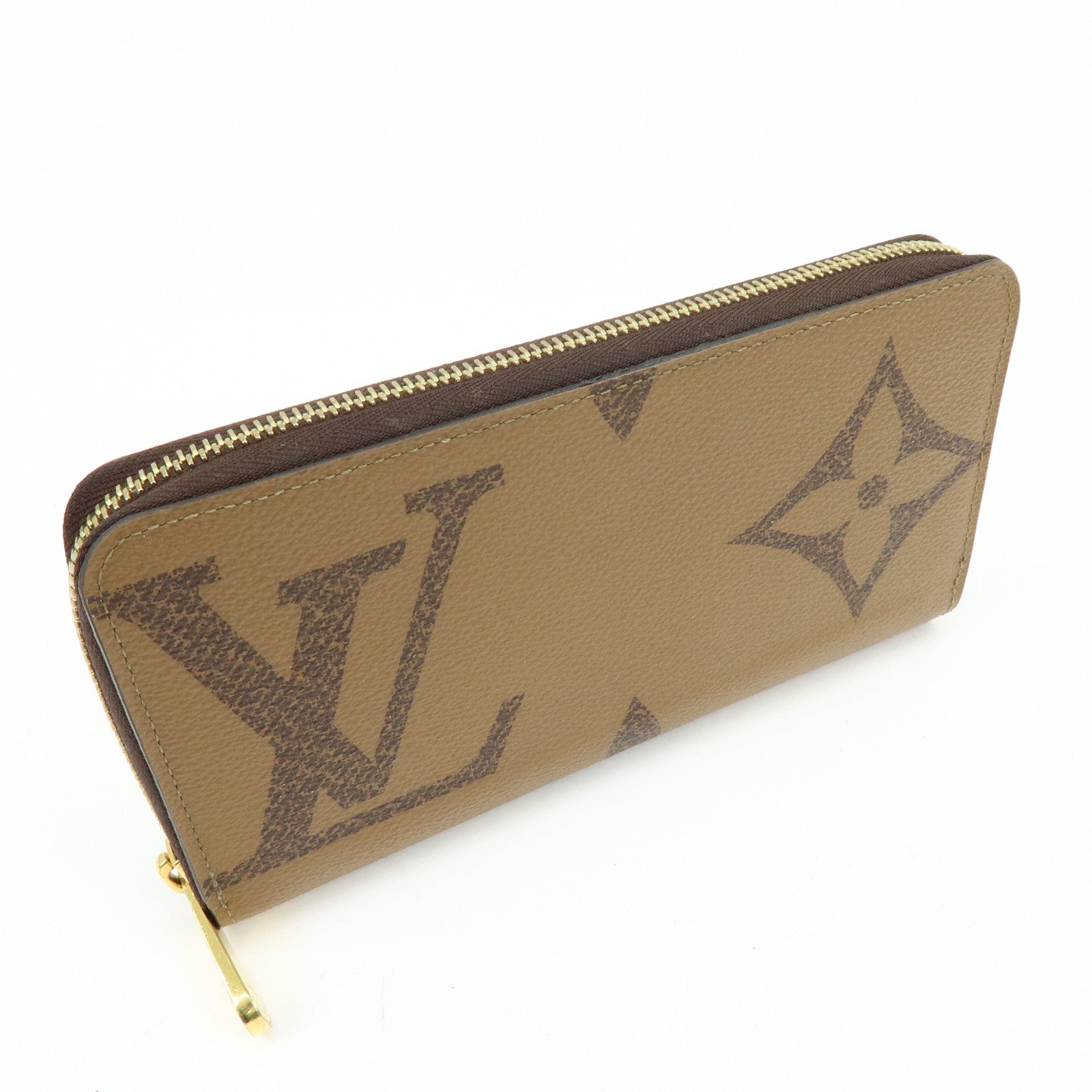 Louis Vuitton Giant Monogram Reverse Zippy Long Wallet Brown M69353