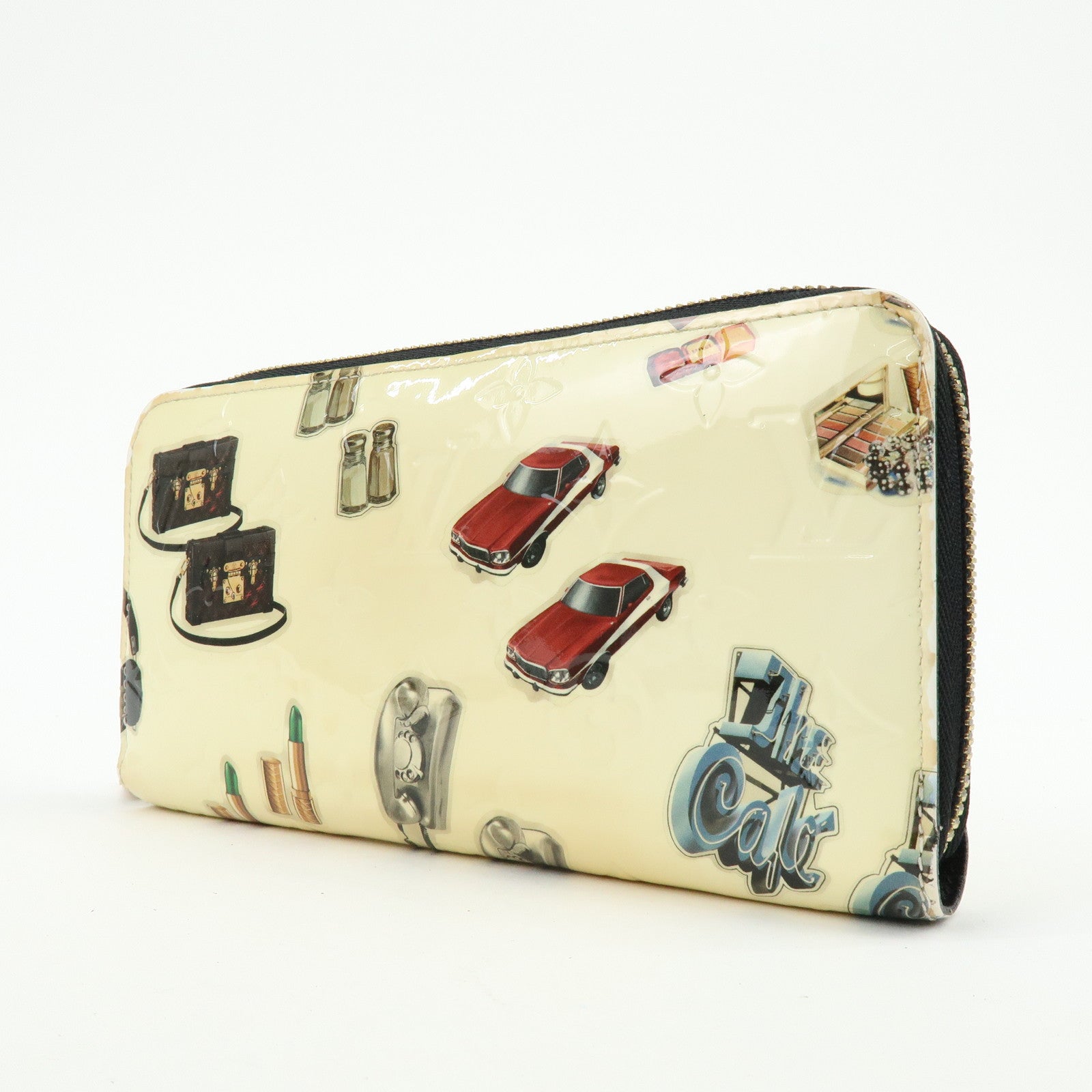 Louis Vuitton Monogram Vernis Zippy Wallet Sticker Print M50370