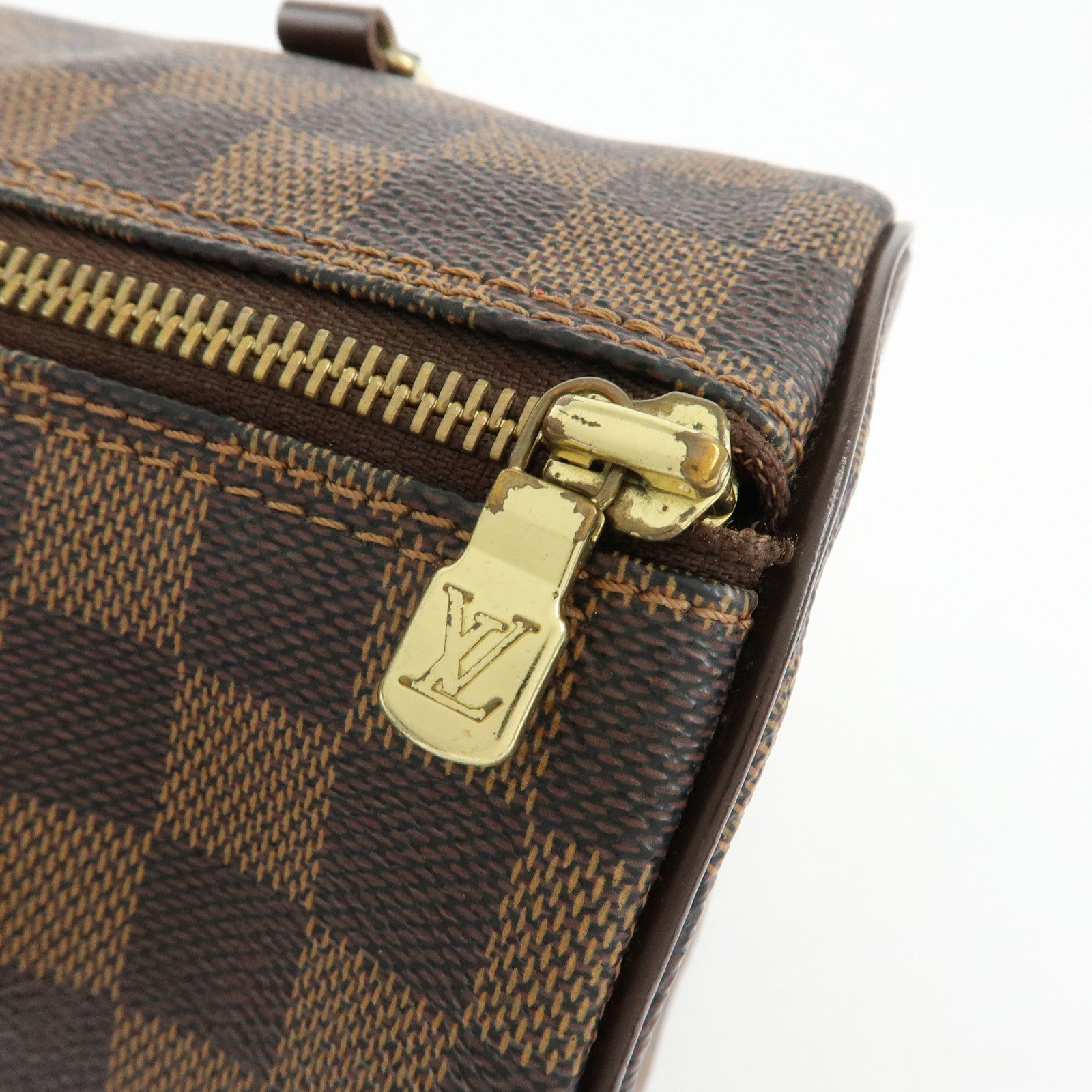 Louis Vuitton Damier Ebene Papillon 30 Hand Bag Brown N51303
