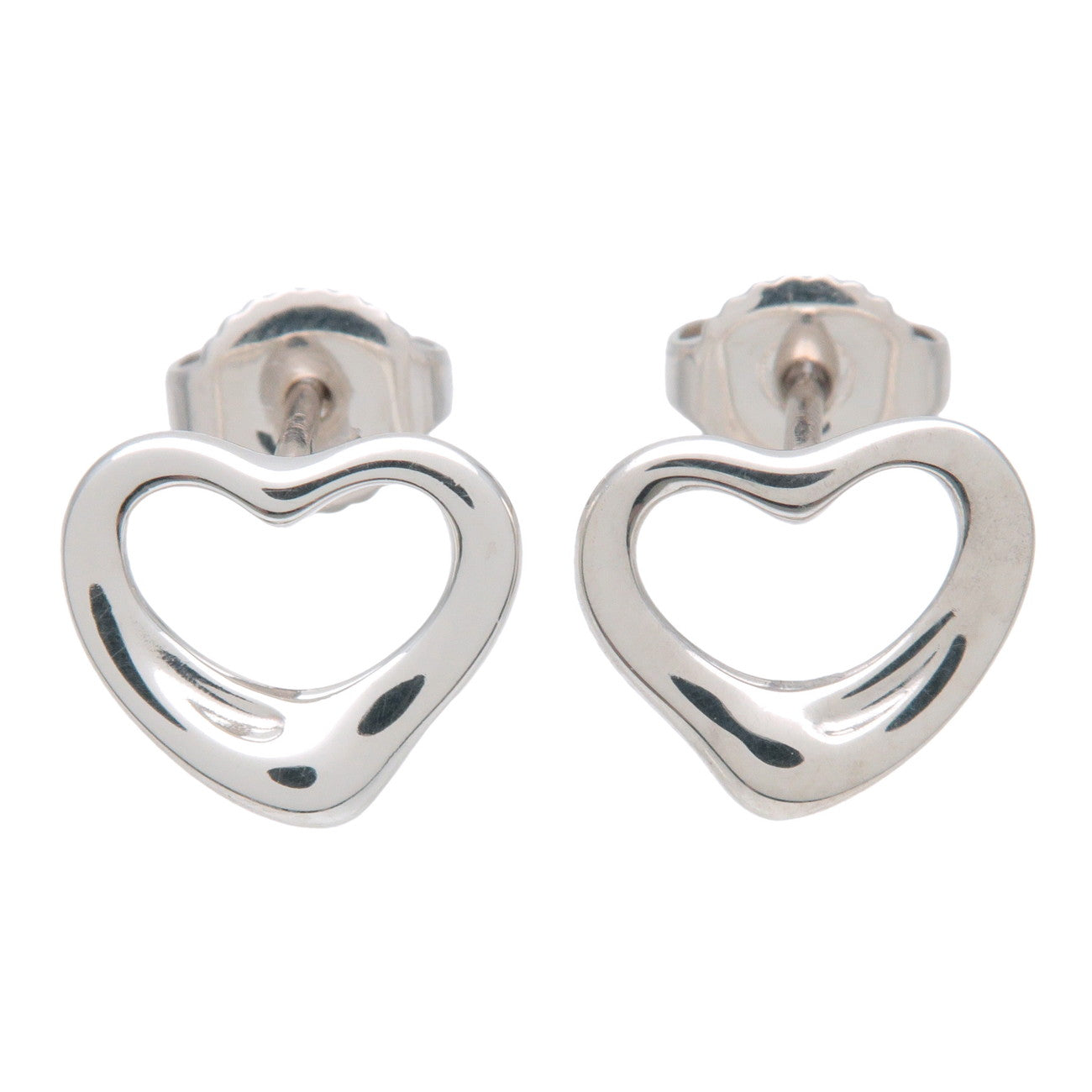 Tiffany & Co Open Heart Earrings SV925 Silver