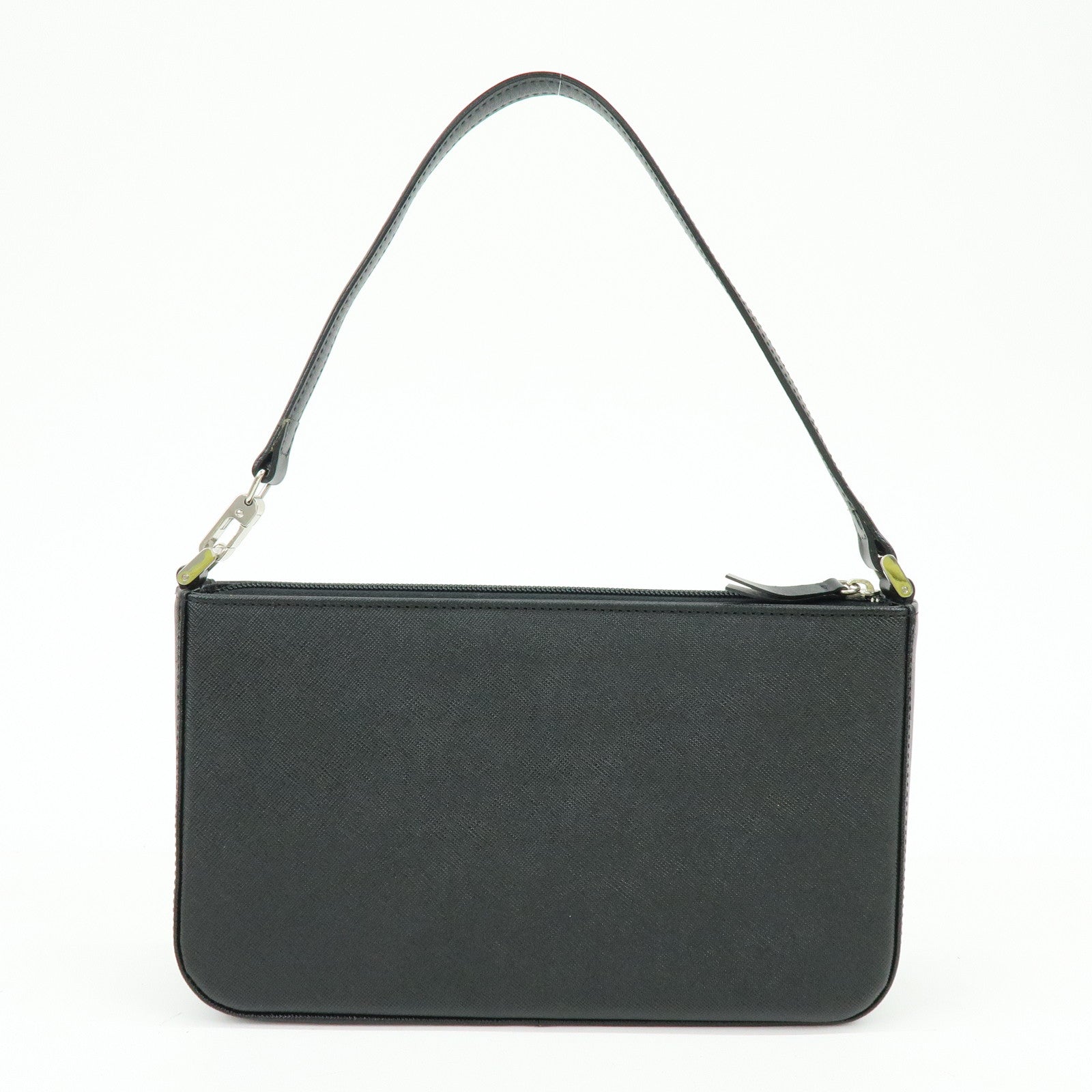 BURBERRY Leather Hand Bag Nova Plaid Black