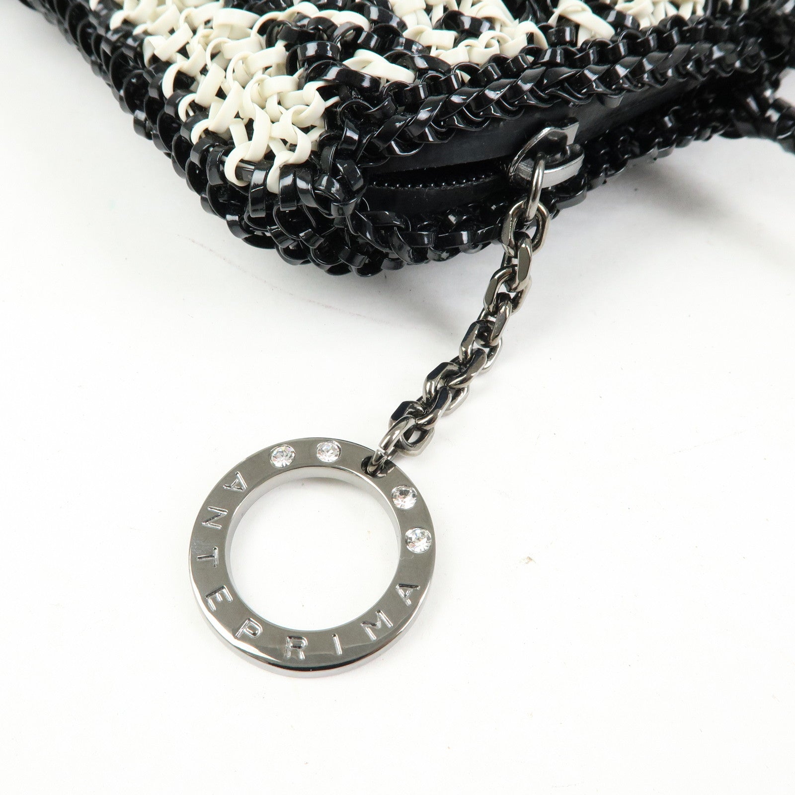 ANTEPRIMA PVC Wire Bag Tote Bag Shoulder Bag Black White