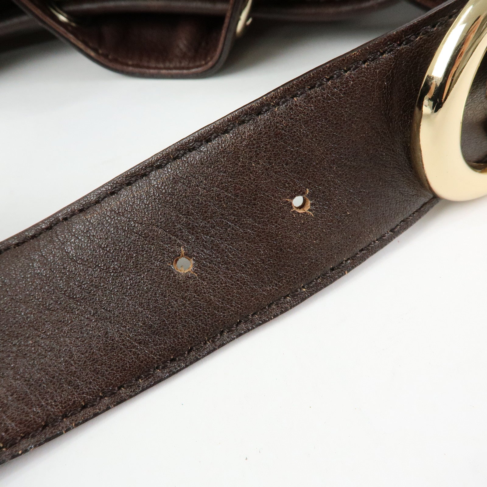 GUCCI Interlocking G Guccissima Leather Shoulder Bag Brown 223951