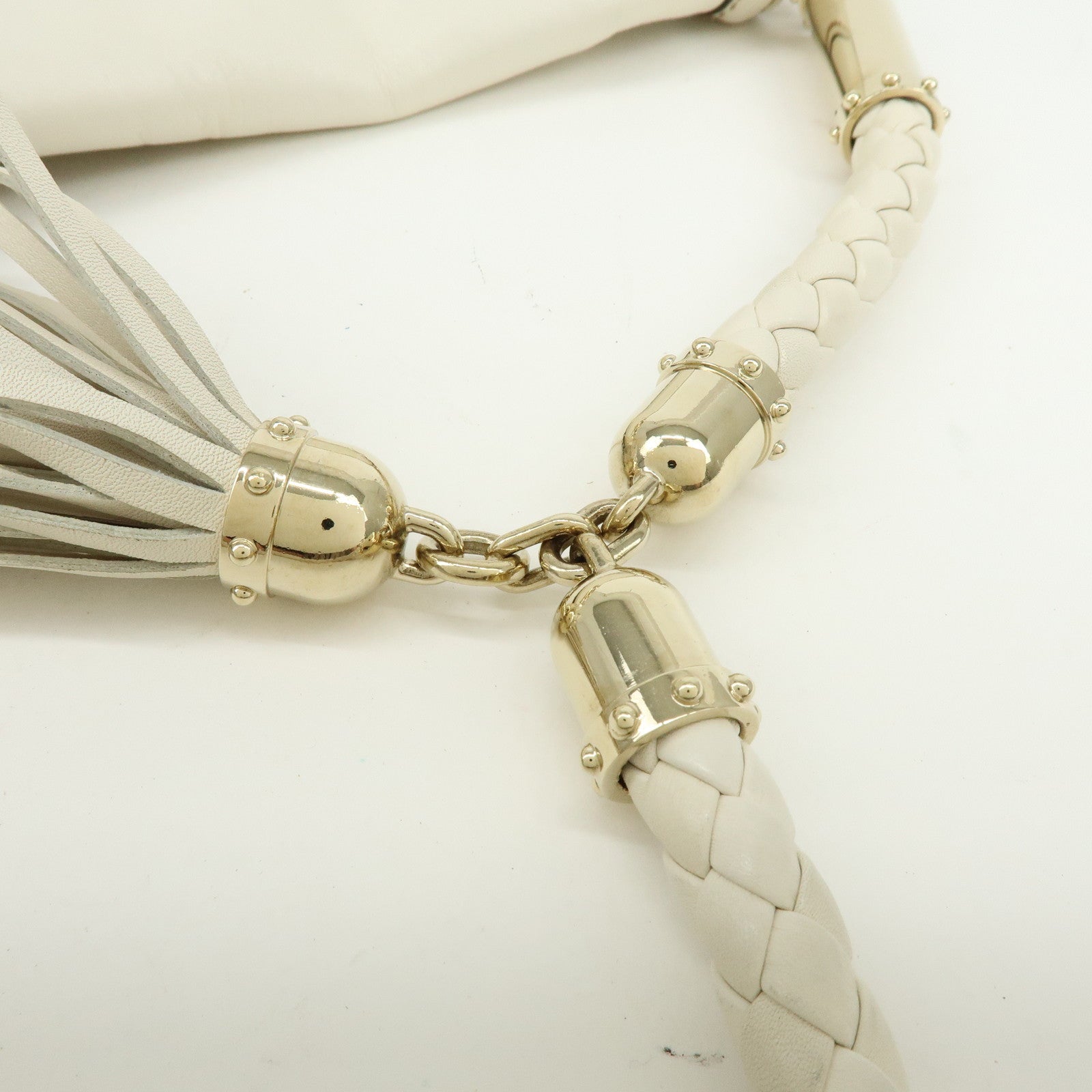 GUCCI Interlocking G Leather Shoulder Bag Ivory 167732