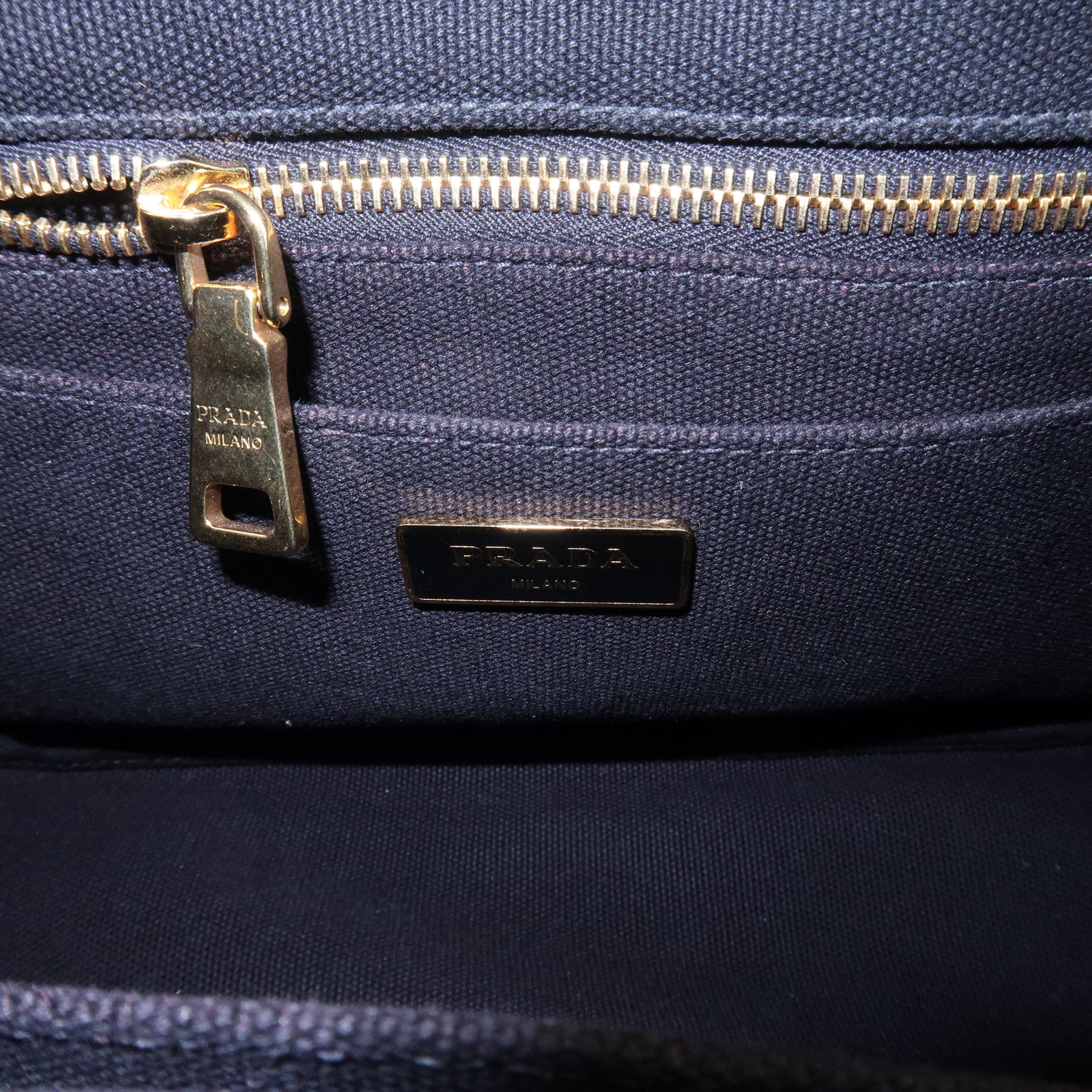 PRADA Canapa Mini Canvas 2Way Hand Bag Tote Bag Black 1BG439 Used