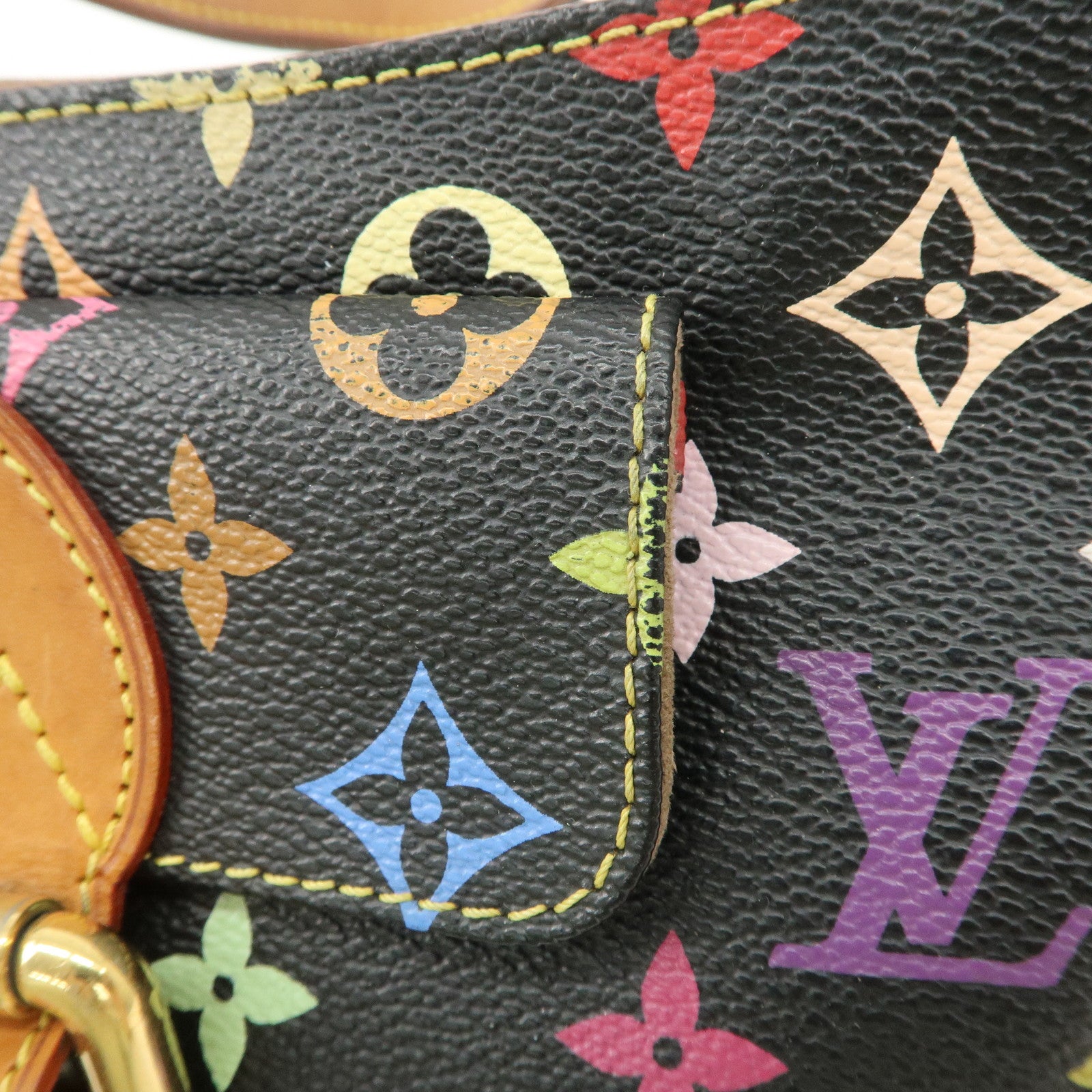 Louis Vuitton Monogram Multicolor Eliza Shoulder Bag Black M40099 Used