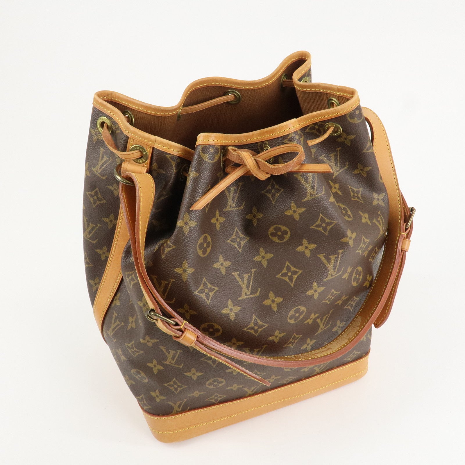 Louis Vuitton Monogram Noe Shoulder Bag Hand Bag Brown M42224 Used