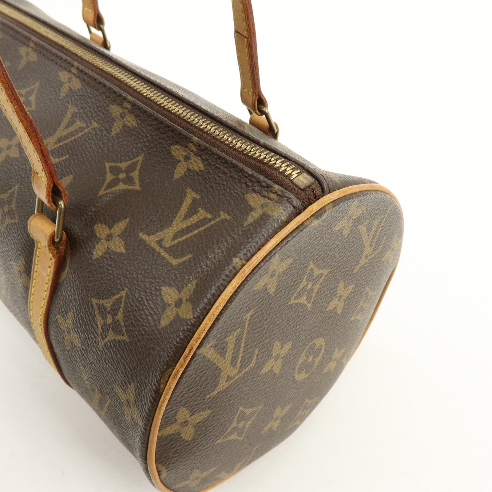 Louis Vuitton Monogram Papillon 30 Hand Bag Brown M51385