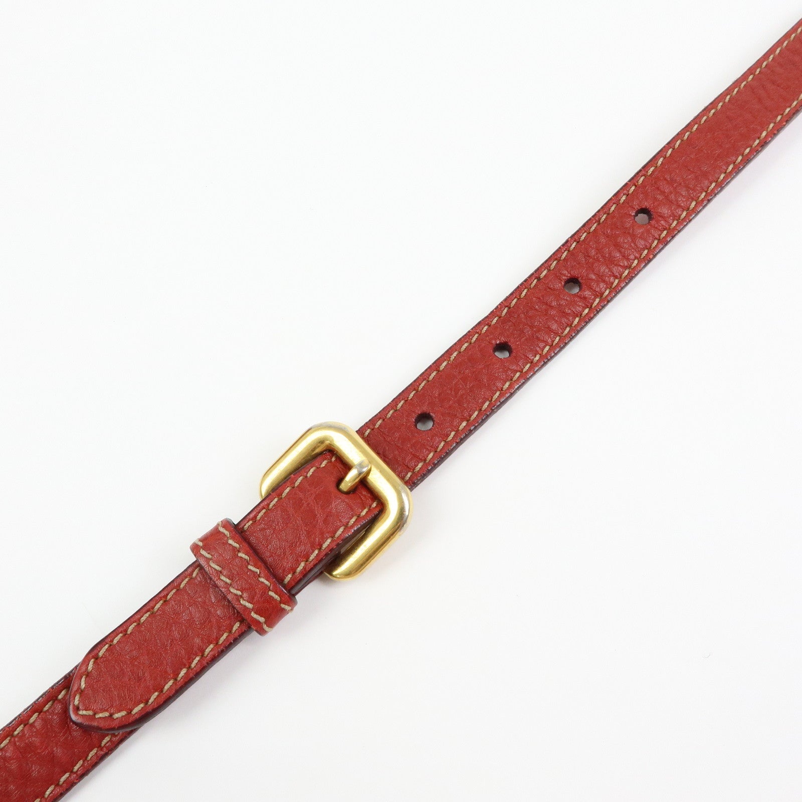 PRADA Logo Calf Leather 2Way Bag Hand Bag Shoulder Bag Red