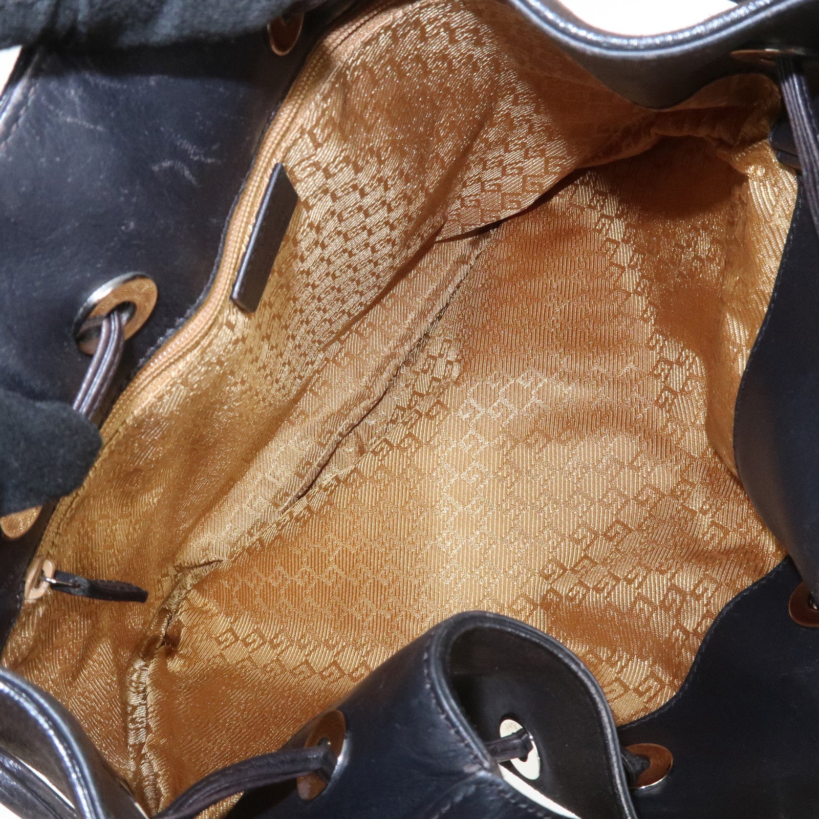 GUCCI Suede Leather Shoulder Bag Dark Brown 001・4030