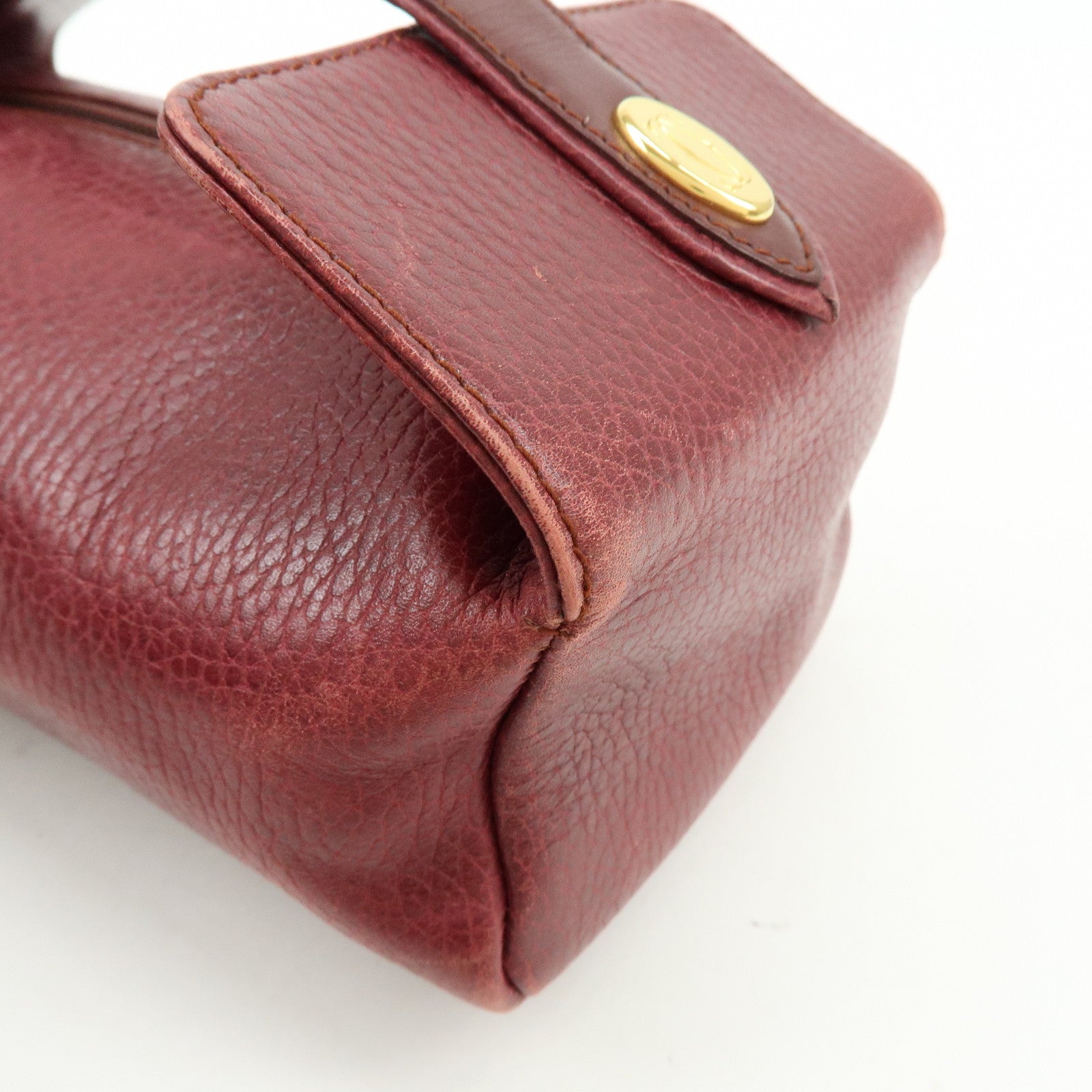 Cartier Must de Cartier Trinity Leather Hand Bag Tote Bag Bordeaux