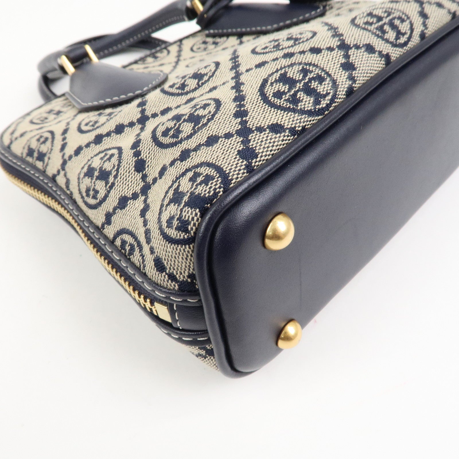 TORY BURCH Mini Swing Bag 2Way Bag Hand Shoulder Bag Navy Beige