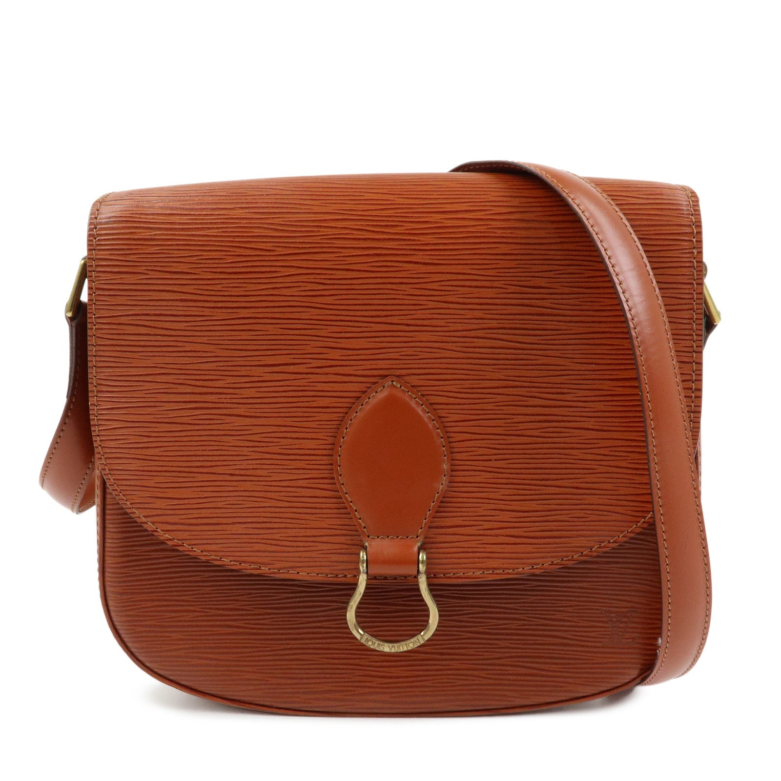 Louis Vuitton Epi Saint Cloud Shoulder Bag Kenya Brown M52193