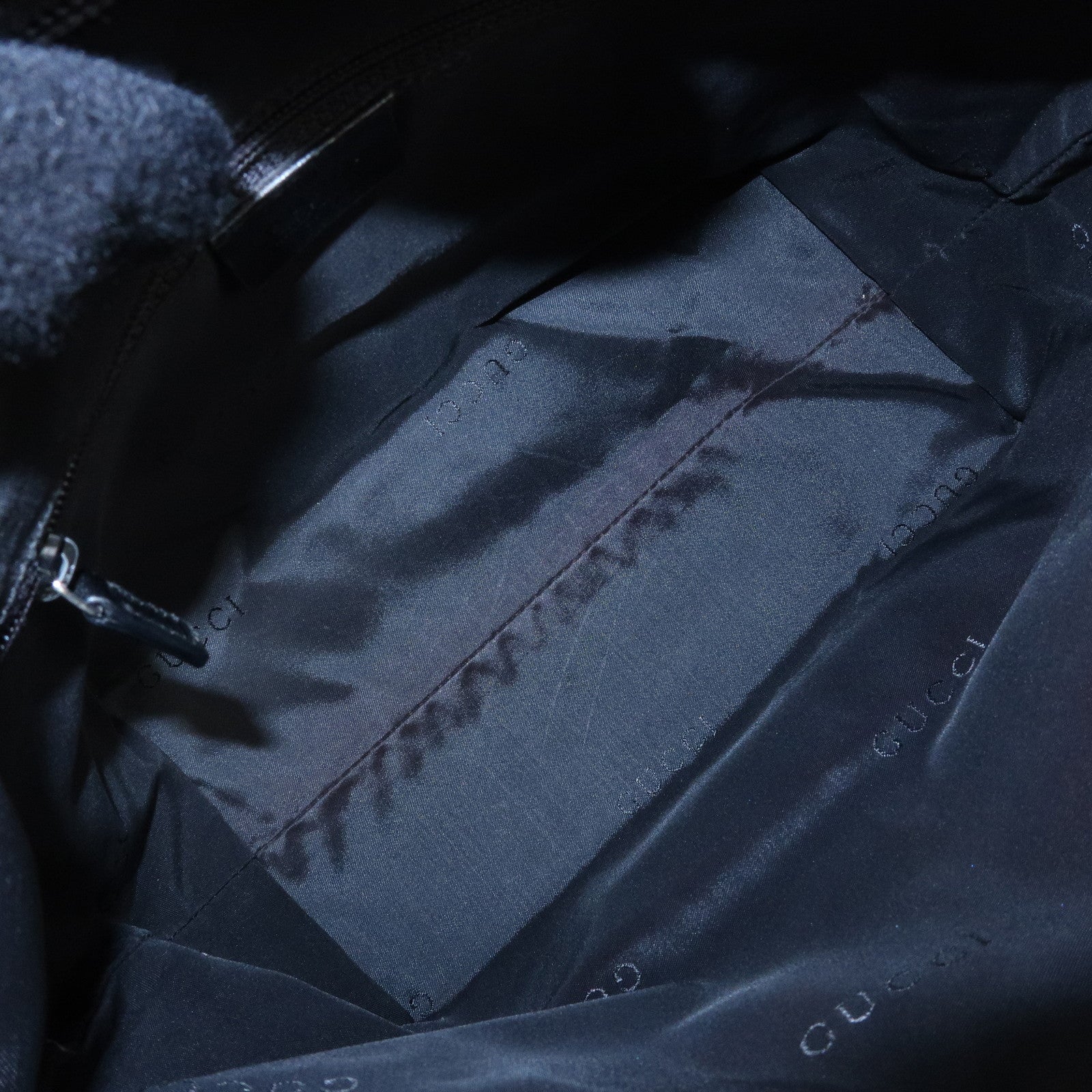GUCCI Canvas Leather Shoulder Bag Hand Bag Black 001・3386・1705