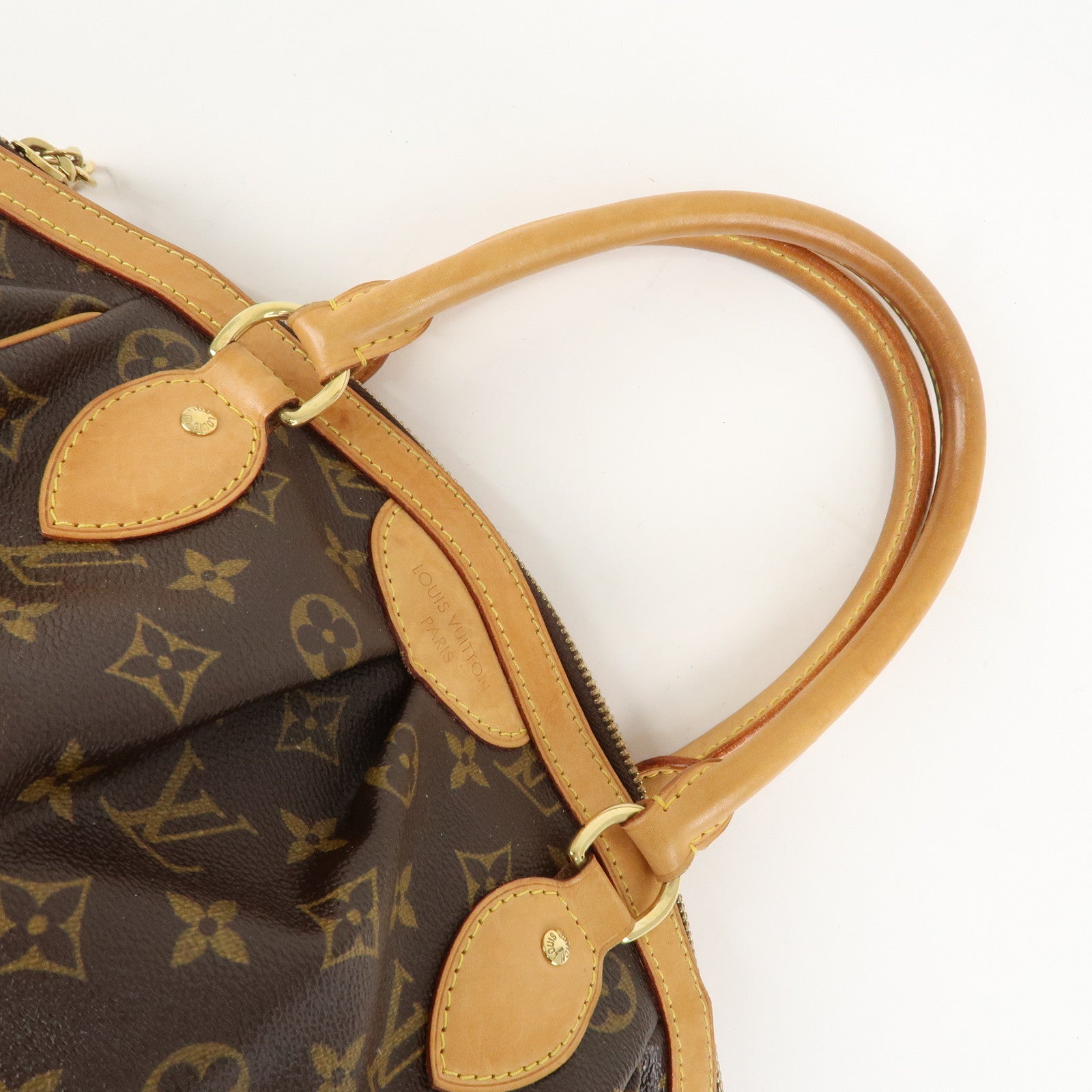 Louis Vuitton Monogram Canvas Tivoli PM Hand Bag Brown M40143 Used
