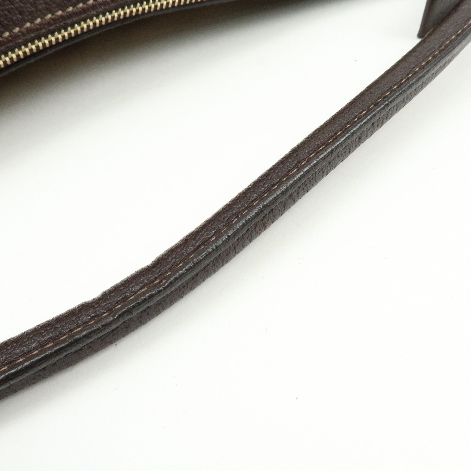 GUCCI Abbey GG Canvas Leather Front Pocket Shoulder Bag 153025