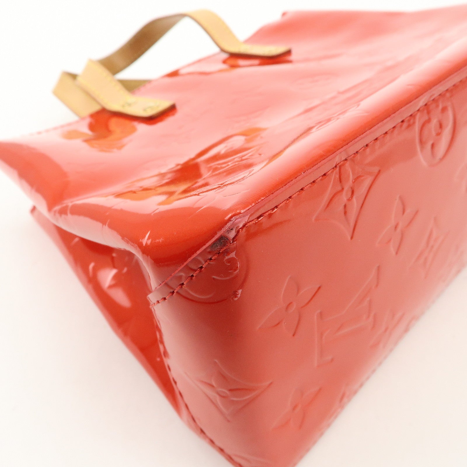 Louis Vuitton Monogram Vernis Lead PM Hand Bag Rouge M91088