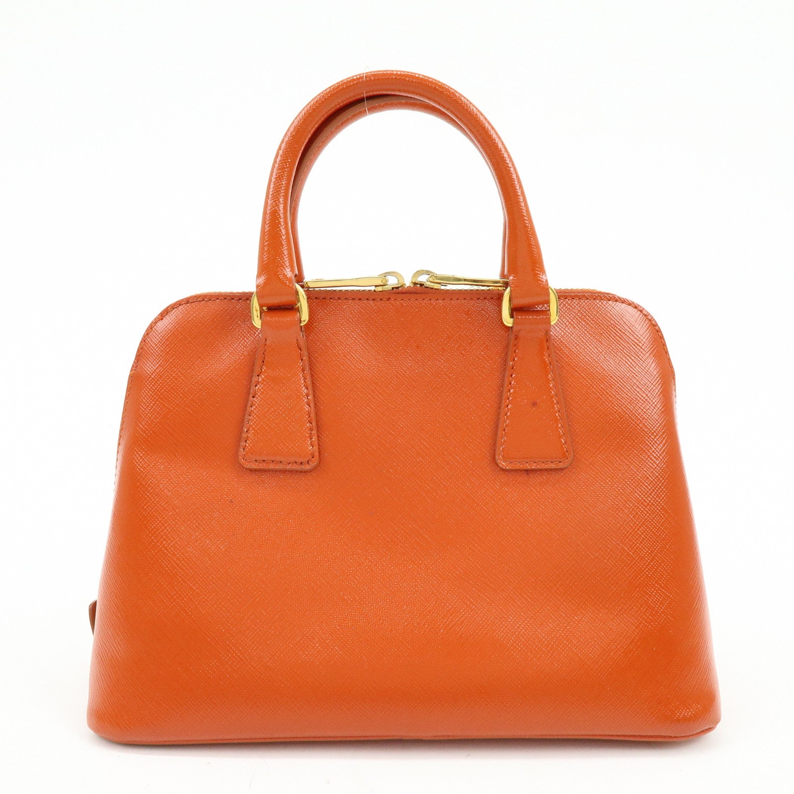 PRADA Triangle Logo Patent Leather 2Way Hand Shoulder Bag BL0838