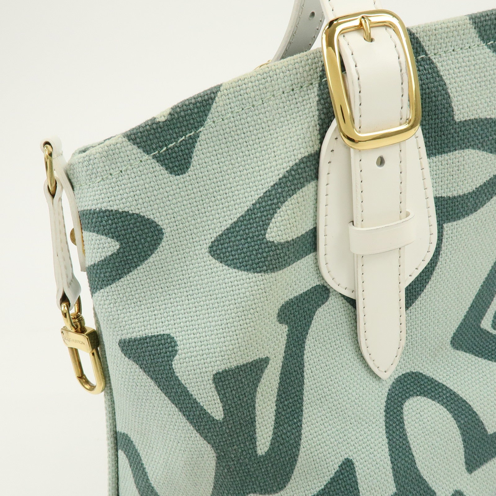 Louis Vuitton Cruise Line Tahitienne PM Canvas Tote Bag Mint M95678