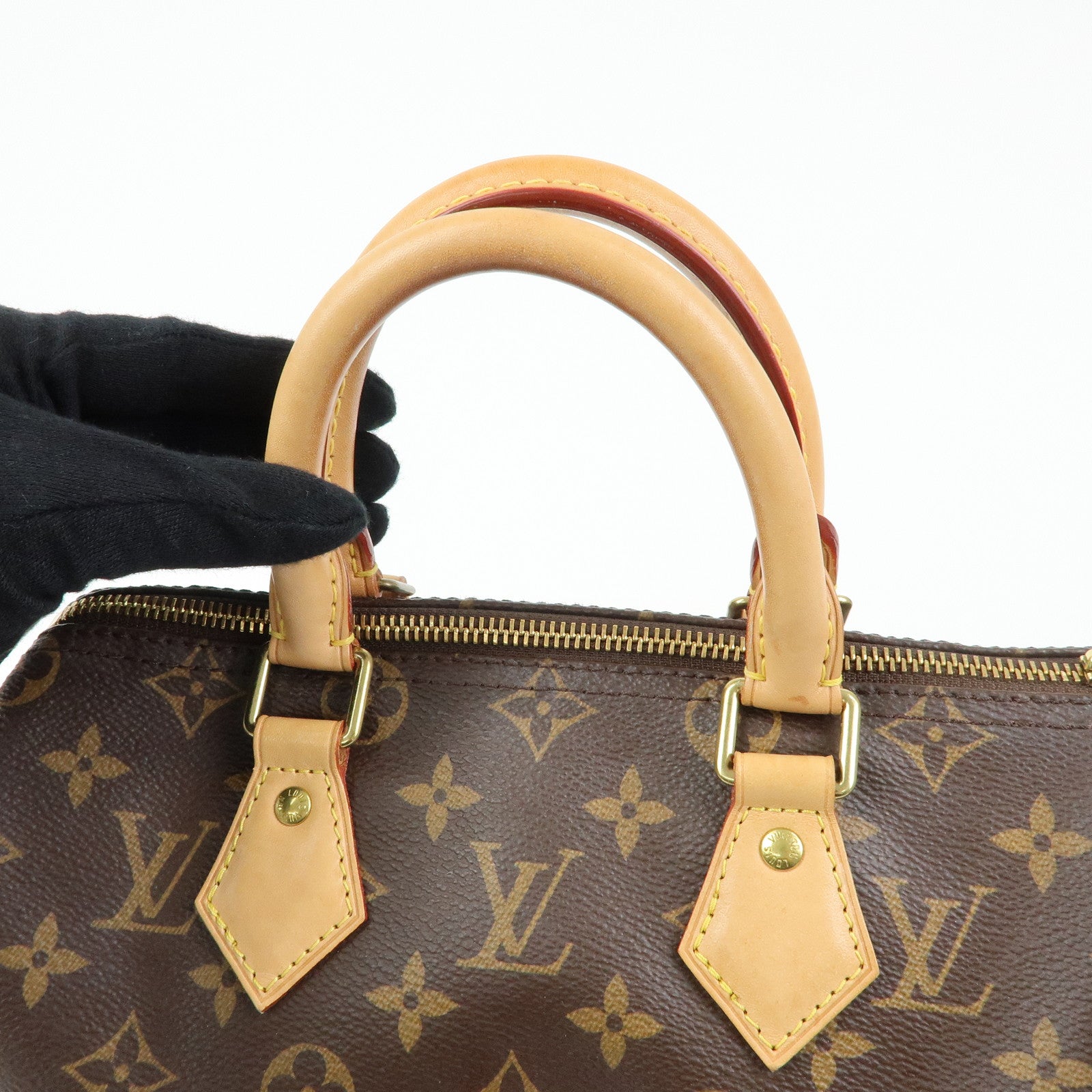 Louis Vuitton Monogram Speedy 25 Hand Bag Boston Bag Brown M41109