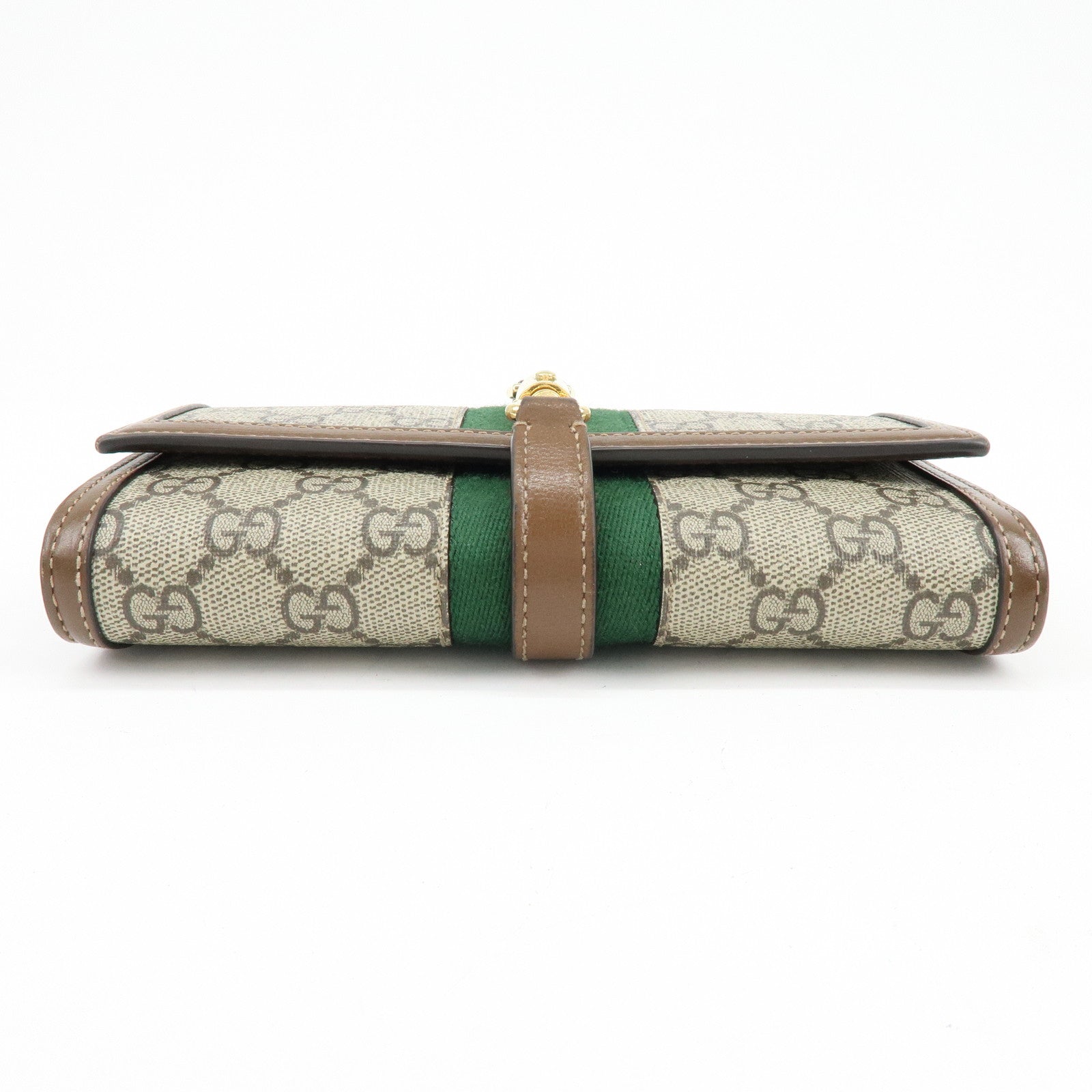 GUCCI Jackie 1961 Sherry GG Supreme Leather Chain Wallet Bag 652681