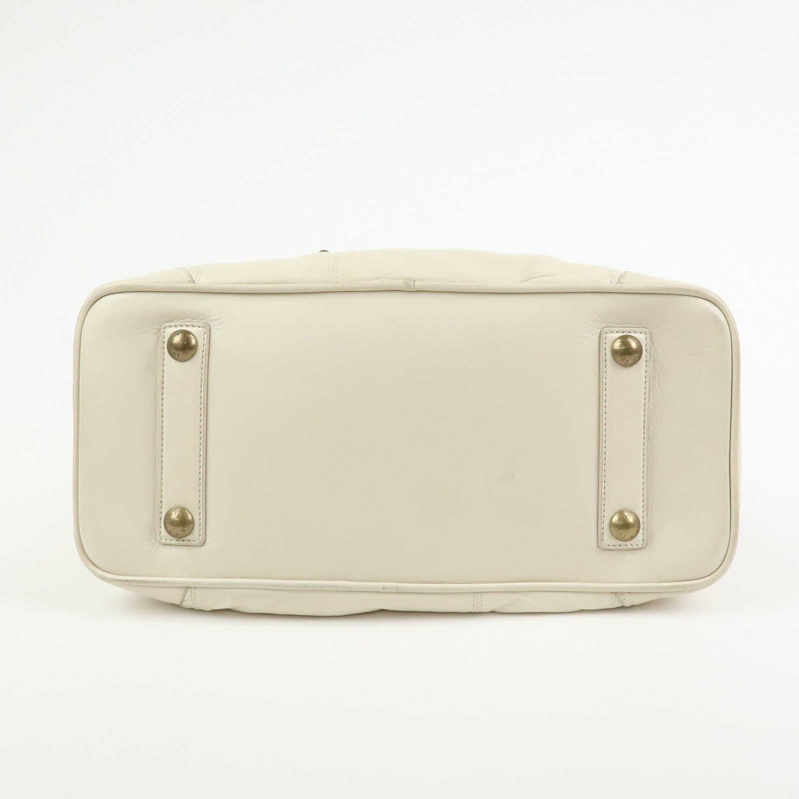 Louis Vuitton Cruise Line Rivet Bag Leather Hand Bag Ecru M95345