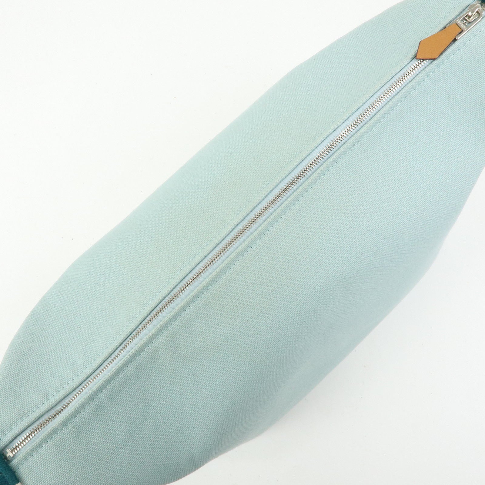 HERMES Bride A Brac GM Cotton Hand Bag Vanity Bag Light Blue