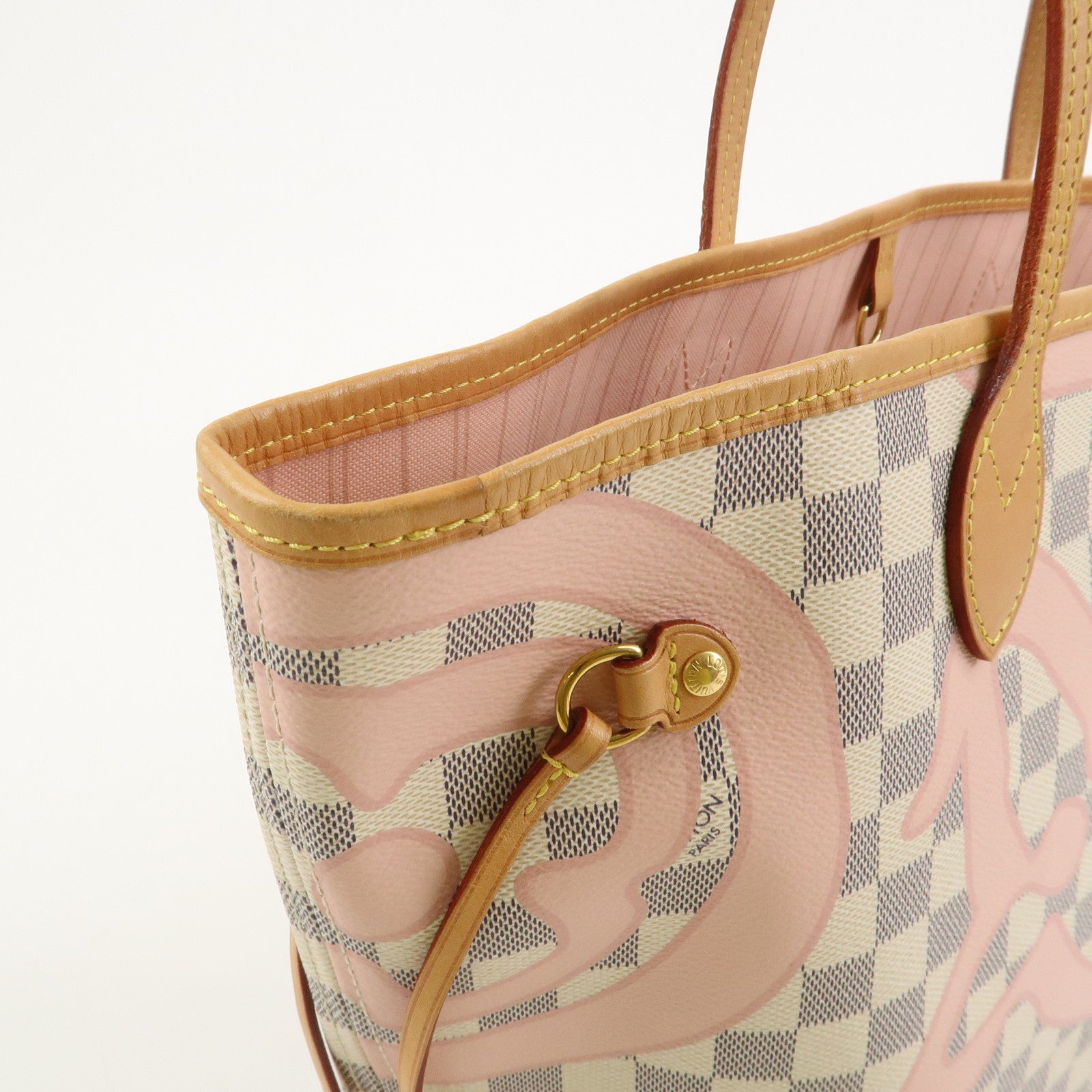 Louis Vuitton Damier Azur Tahiti Neverfull MM Bag & Pouch N41050
