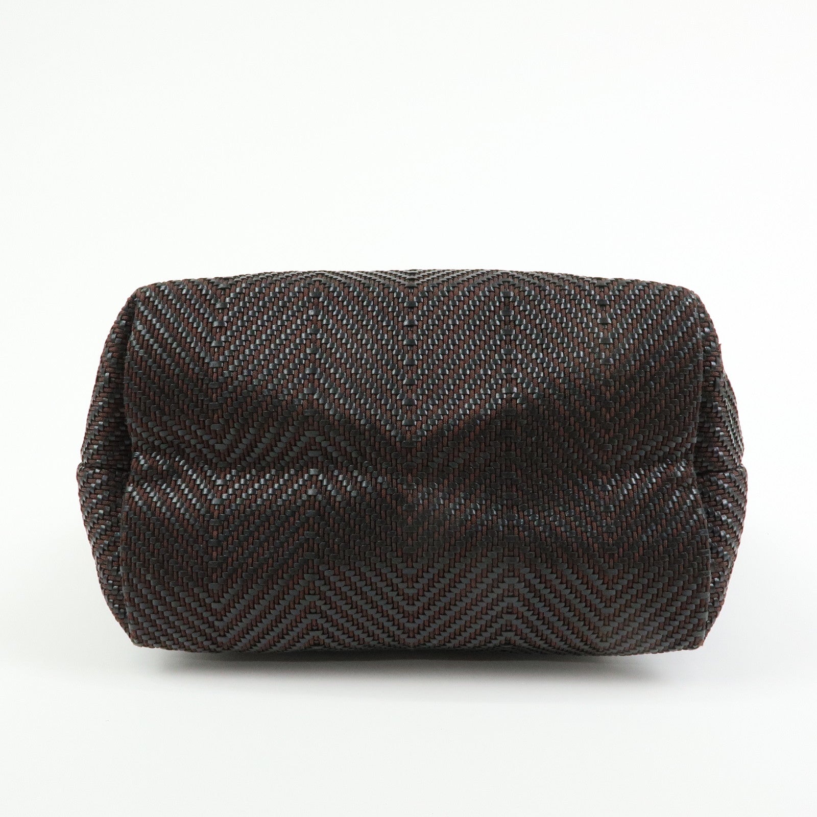 HERMES Amedaba Diago GM Polyester Leather Tote Bag Brown Black