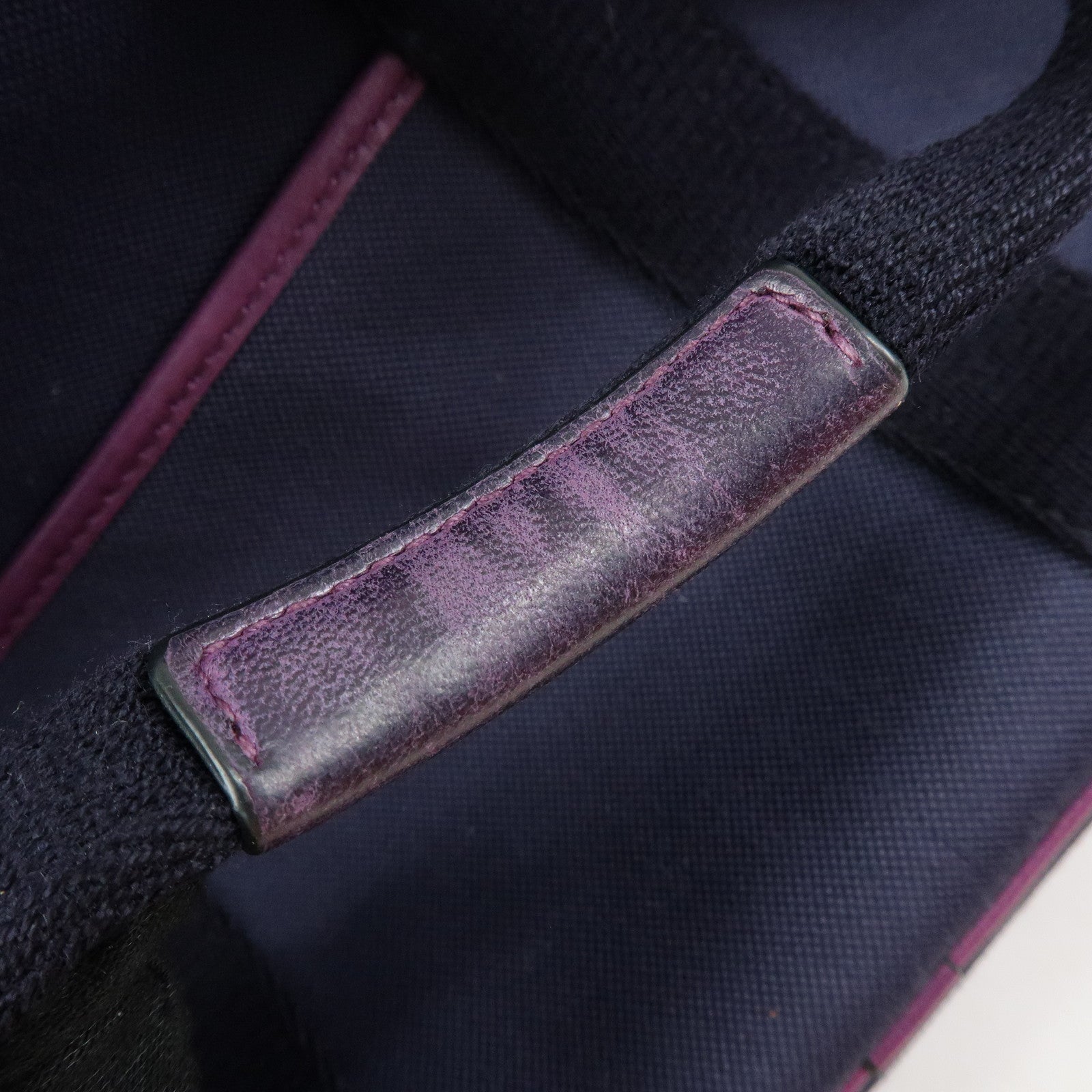 LOEWE Anagram Canvas 2Way Hand Bag Tote Bag Purple