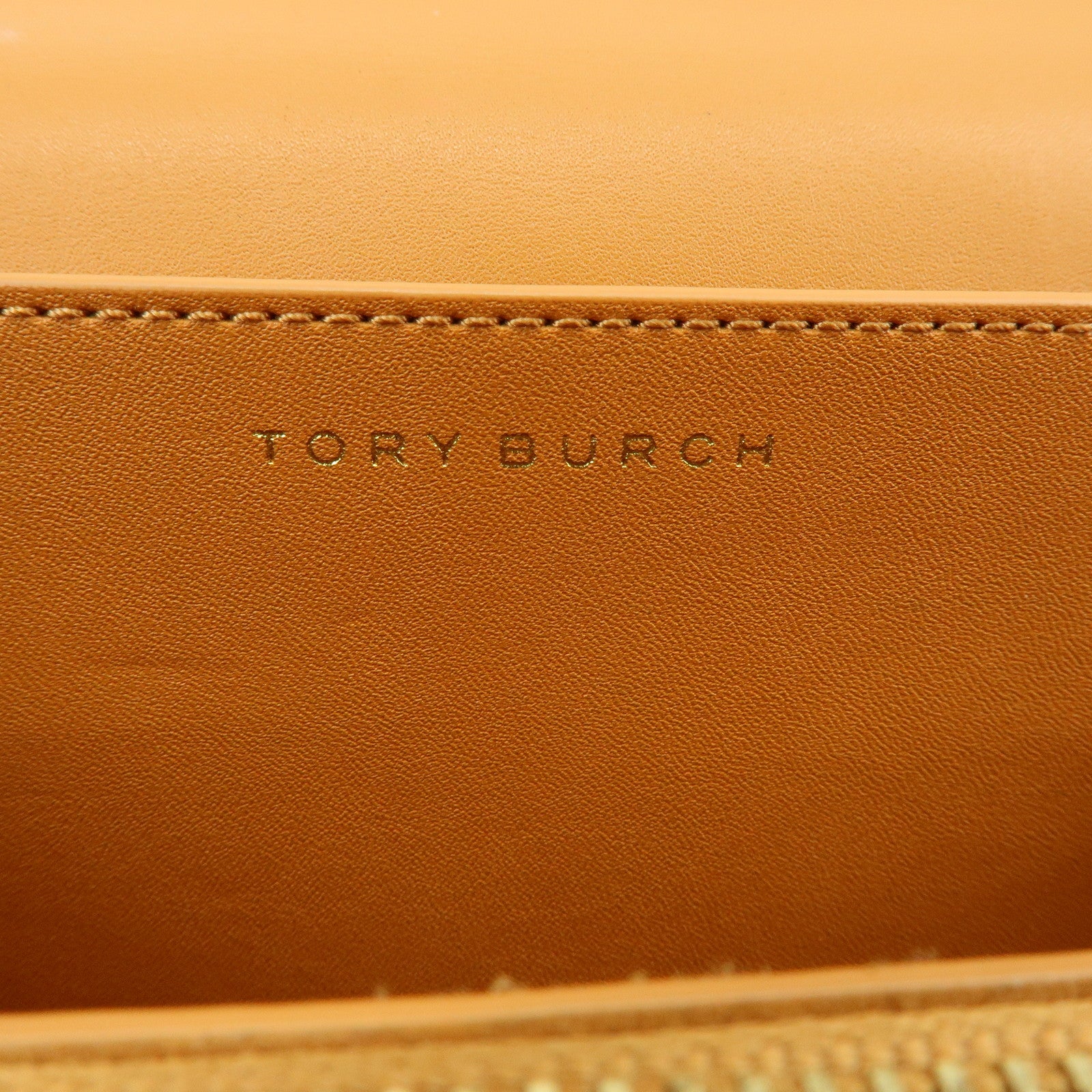 TORY BURCH T Monogram Jacquard Leather Shoulder Bag Leopard Beige