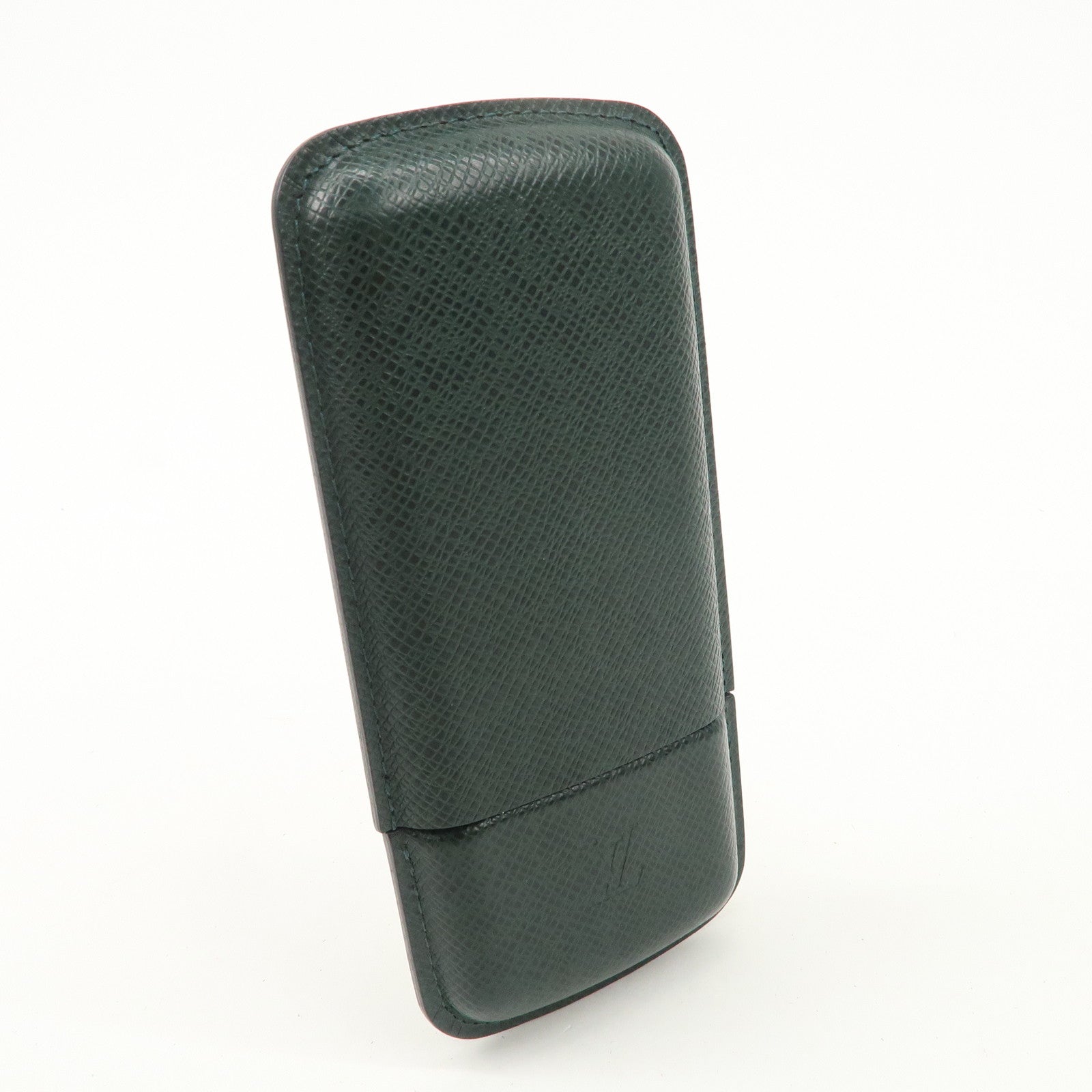 Louis Vuitton Taiga Leather Etui 3 Robusto Cigarette Case Epicea Used