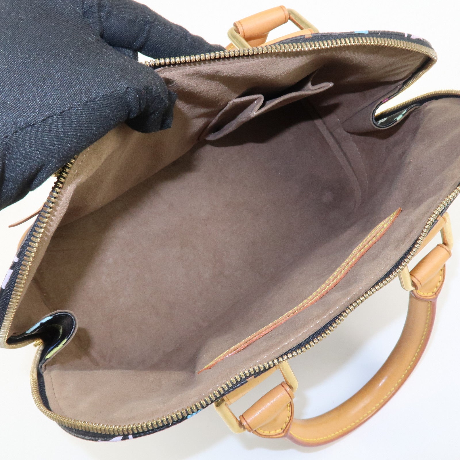 Louis Vuitton Monogram Multicolor Alma Hand Bag Noir M92646 Used