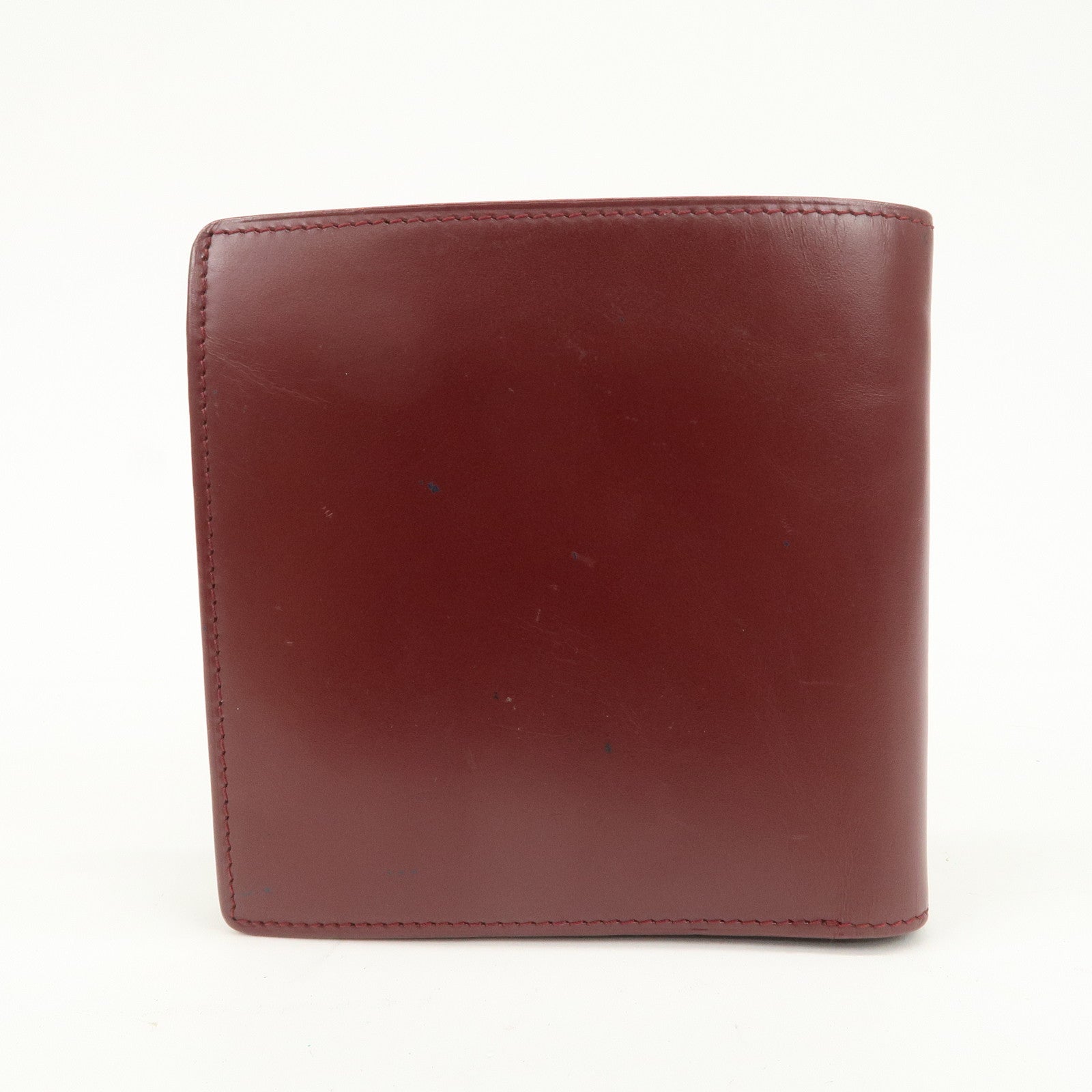 Cartier Must de Cartier Logo Leather Compact Wallet Bordeaux
