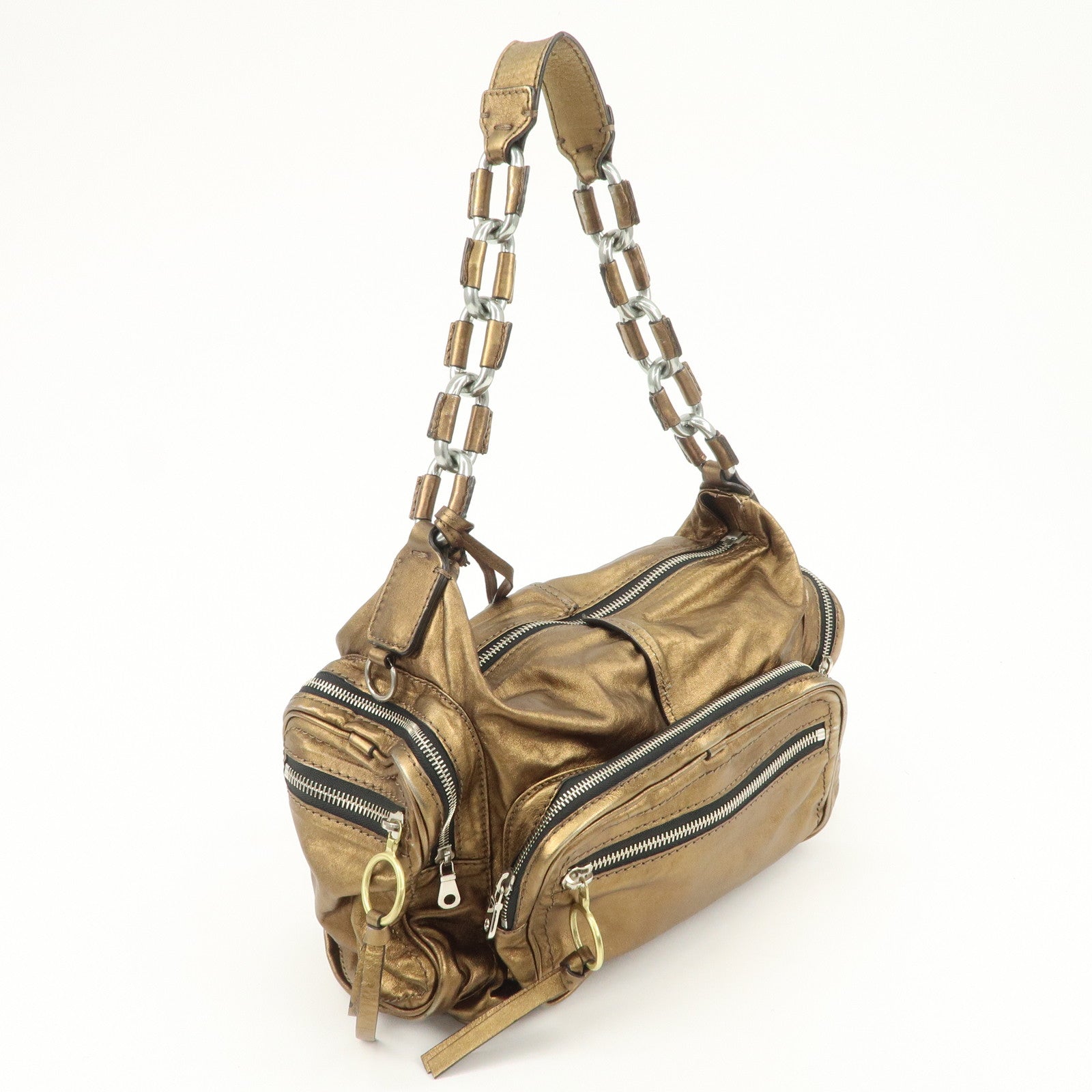Chloe Betty Leather Shoulder Bag Hand Bag Bronze