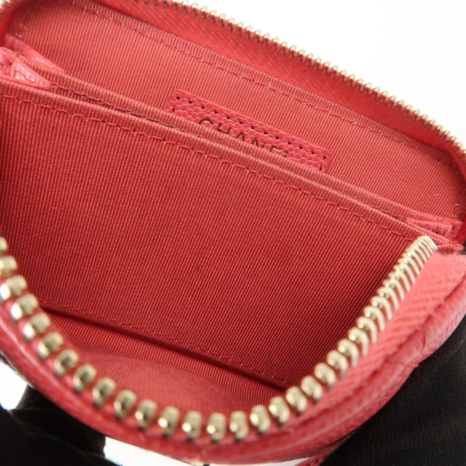 CHANEL COCO Mark Matelasse Caviarskin Classic Zippy CoinCase AP0216